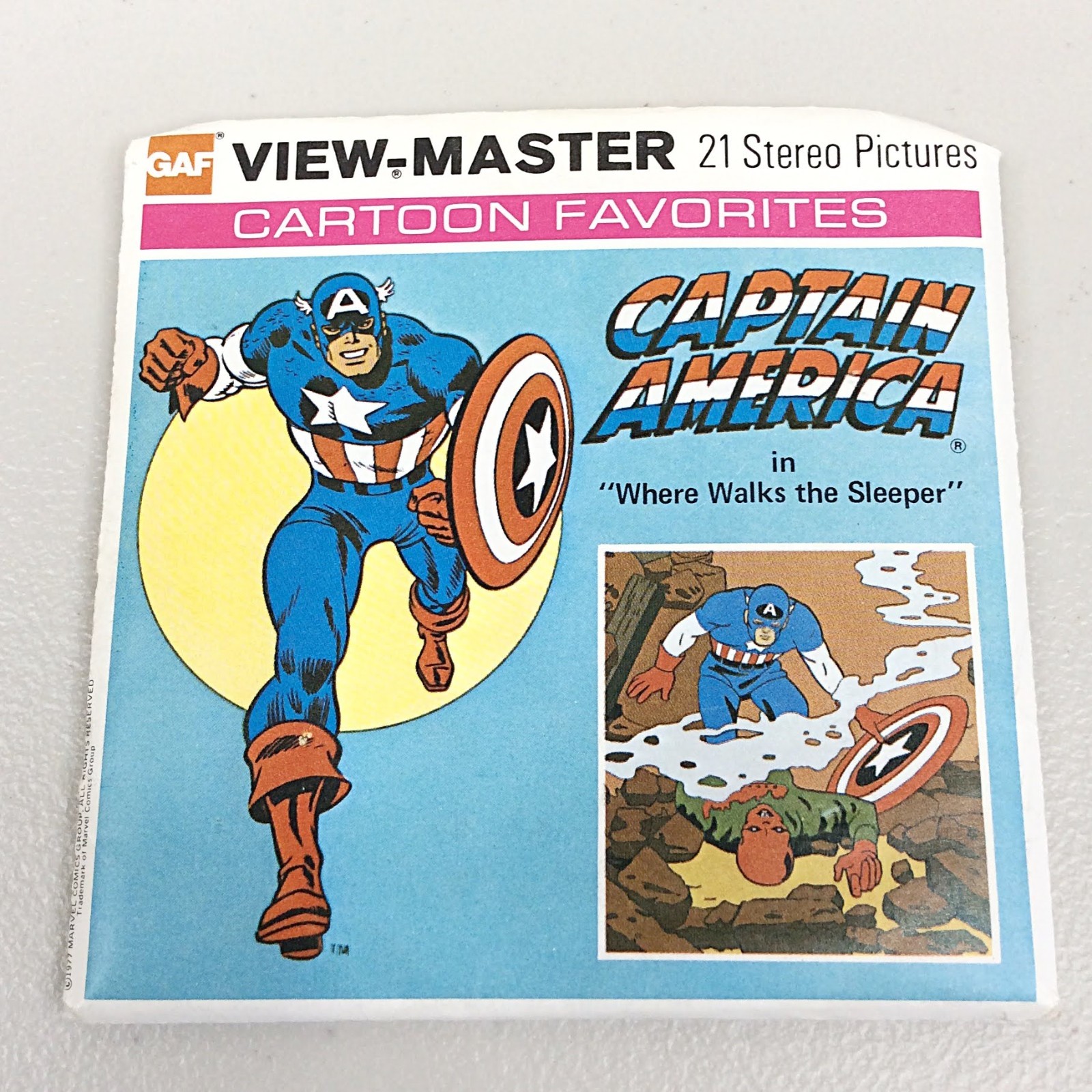 Vintage 1977 GAF View Master Marvel Captain America 3 Reel Set H43 Cartoon Faves Vintage 1977 GAF View Master Marvel Captain America 3 Reel Set H43 Cartoon Faves
