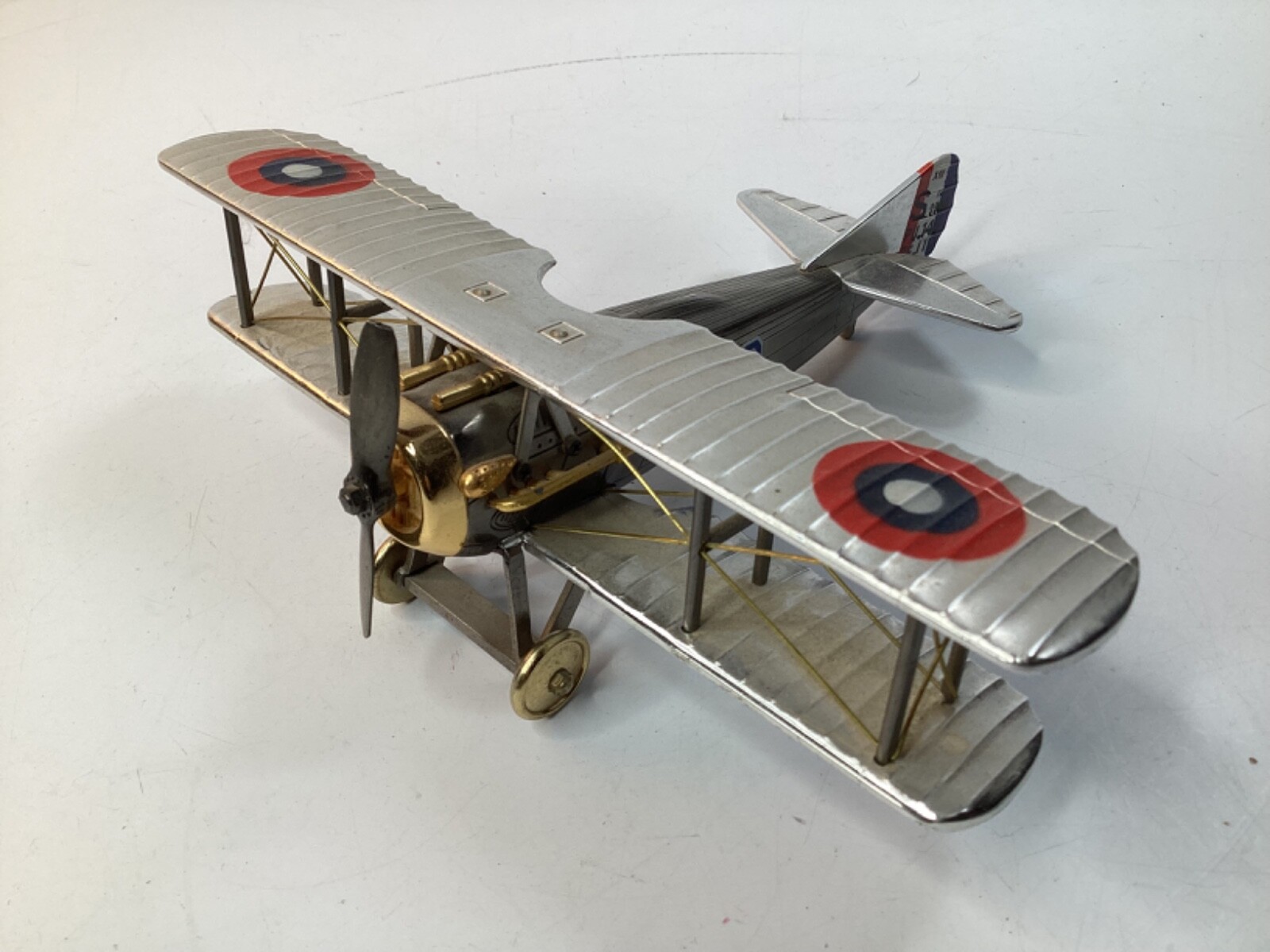 Vintage "Gloster Gladiator" Bi-Plane Model 1930's RAF Steel Plane Japan (L14) Vintage "Gloster Gladiator" Bi-Plane Model 1930's RAF Steel Plane Japan (L14)