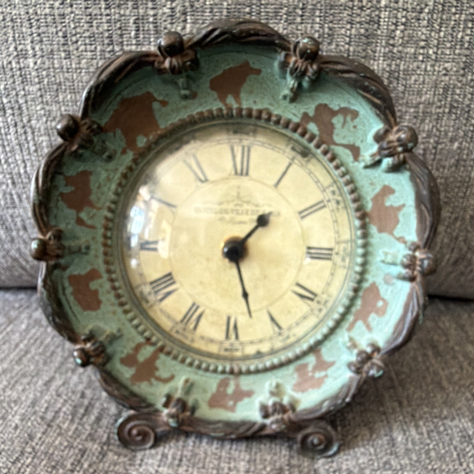 Hotel-De-Ville De Paris Teal Clock. Boho, Country Cottage Hotel-De-Ville De Paris Teal Clock. Boho, Country Cottage