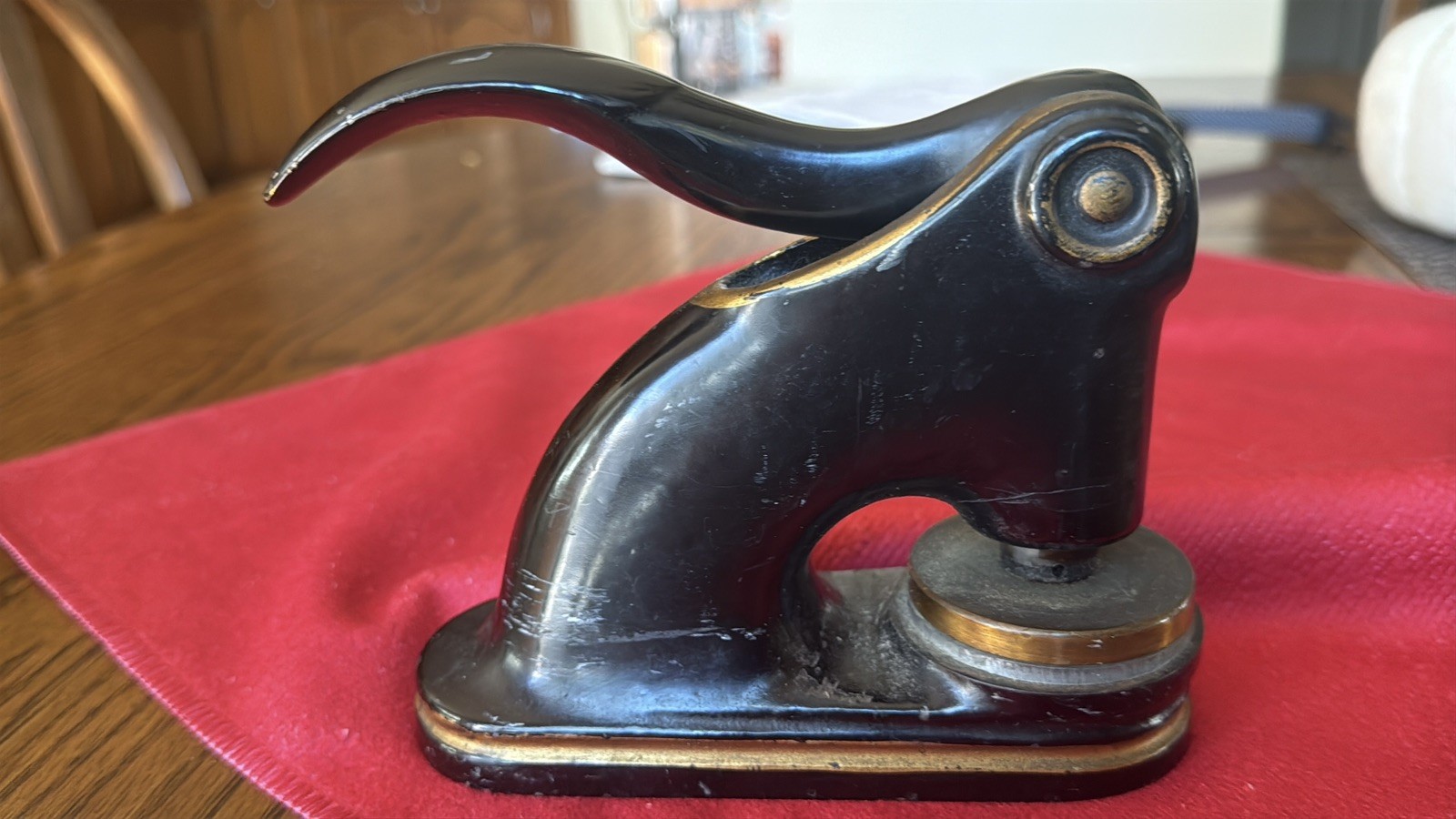 Vintage Antique Cast Iron Seal Press Stamp Embosser 1934 Tappenbeck + Culver CA