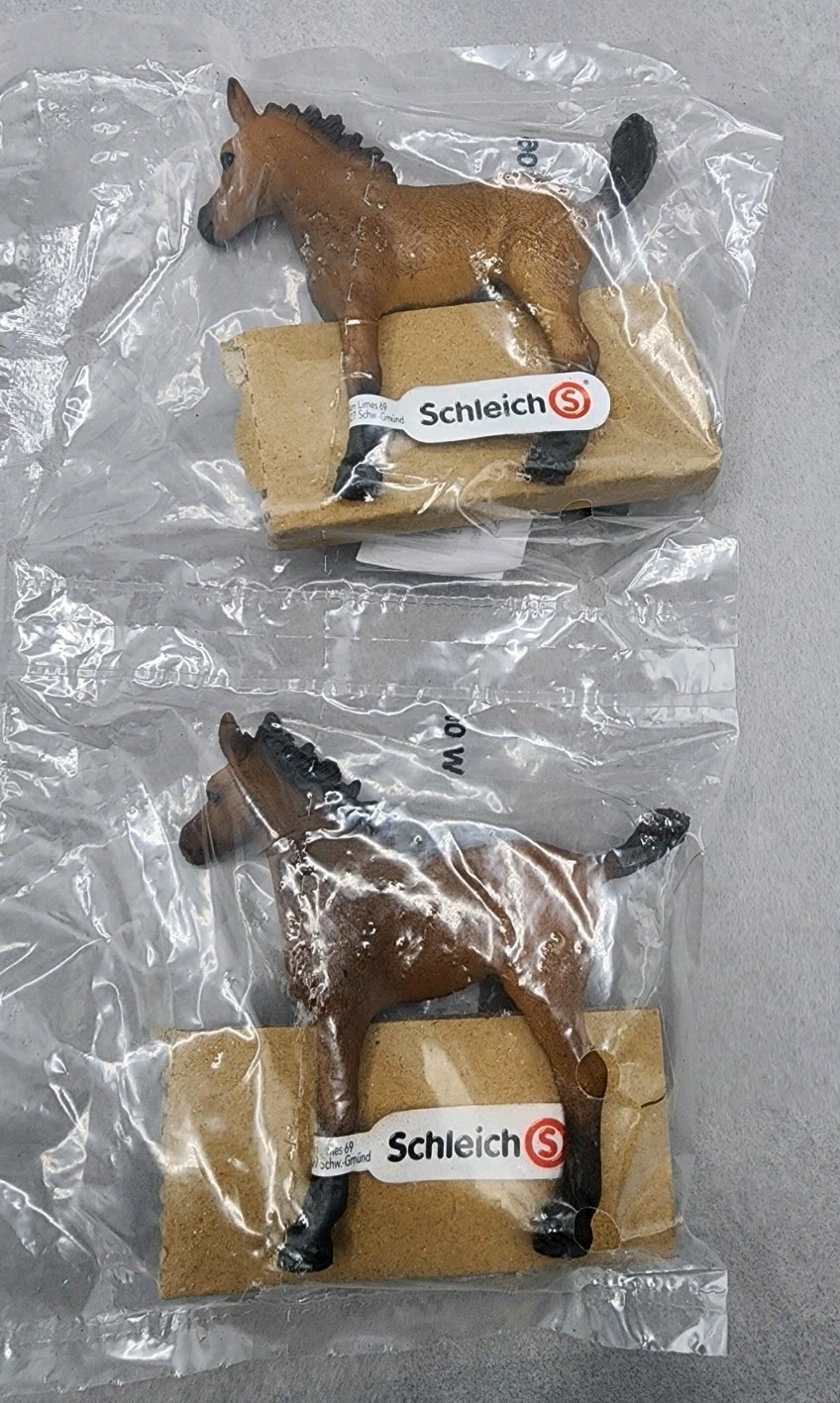 Schleich QUARTER HORSE MARE & FOAL 13854 Bay /NEW LOT Of 2 Schleich QUARTER HORSE MARE & FOAL 13854 Bay /NEW LOT Of 2