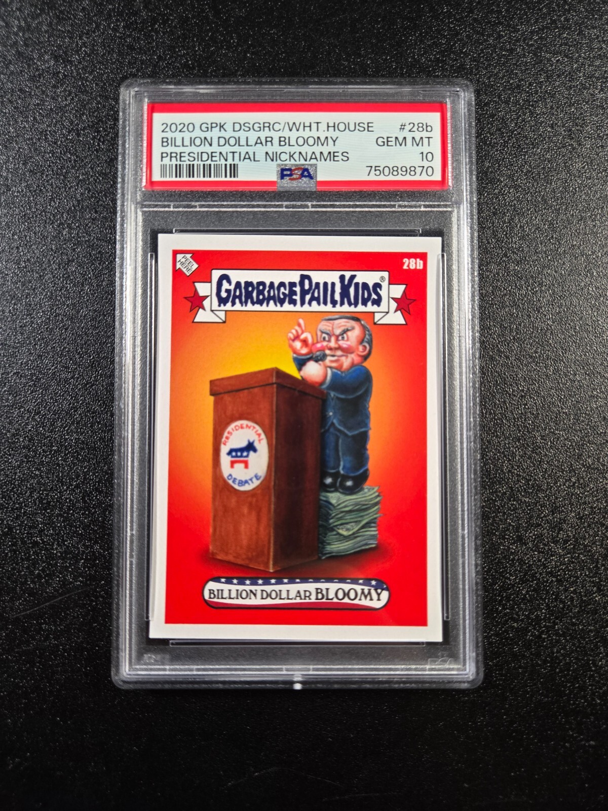 PSA 10 Billion Dollar Bloomy Michael Bloomberg Garbage Pail Kids Donald Trump PSA 10 Billion Dollar Bloomy Michael Bloomberg Garbage Pail Kids Donald Trump