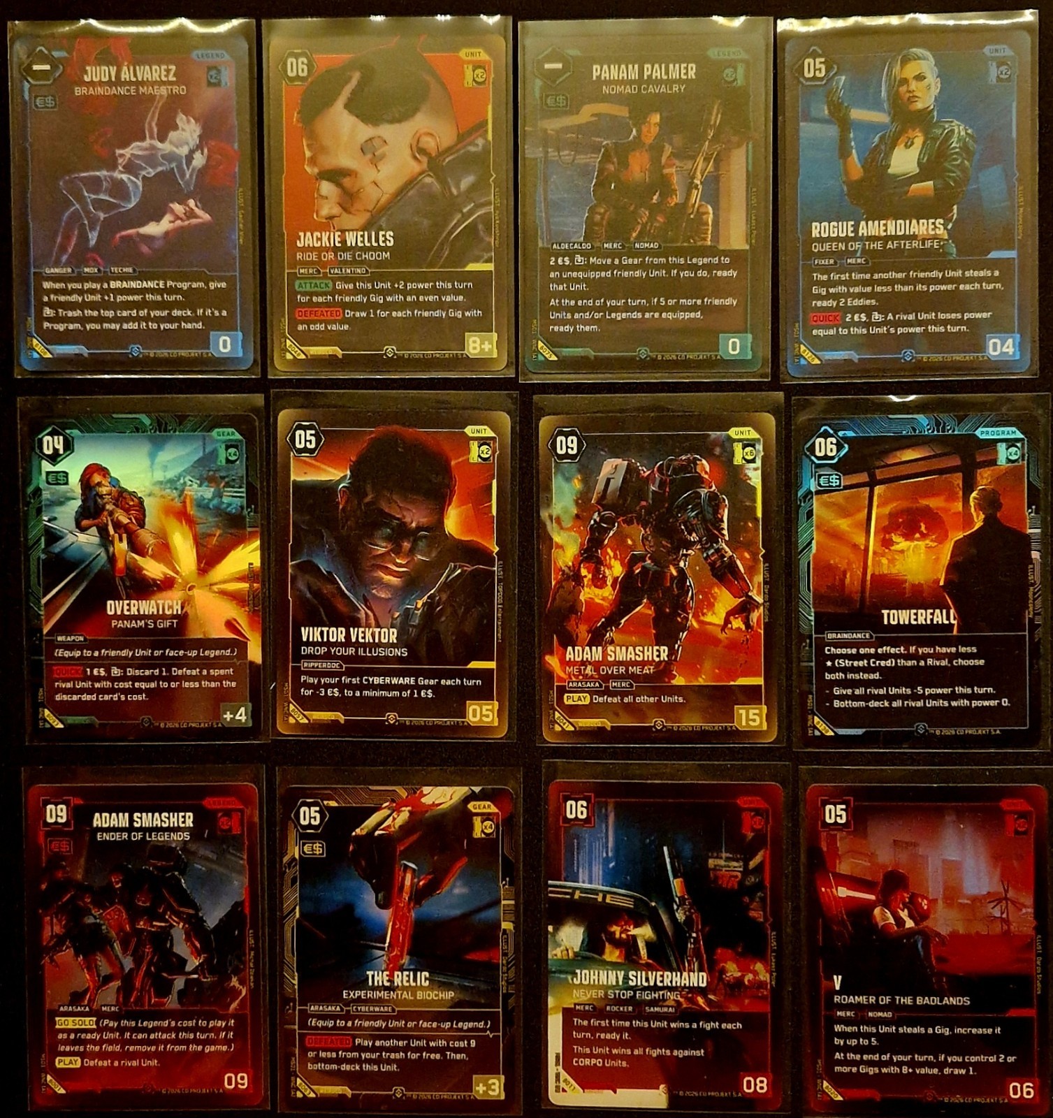 CYBERPUNK 2077 TCG BETA LOT- 12 BETA Epic Rare CYBERPUNK 2077 TCG BETA LOT- 12 BETA Epic Rare