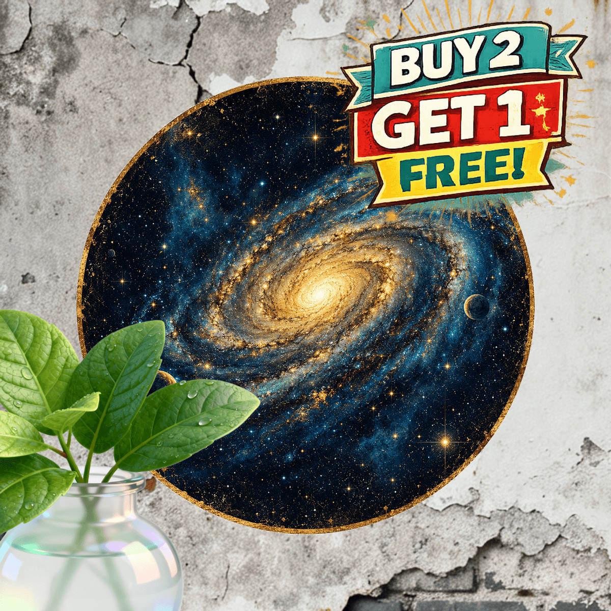 inch andromeda galaxy space themed round predrilled inch andromeda galaxy space themed round predrilled