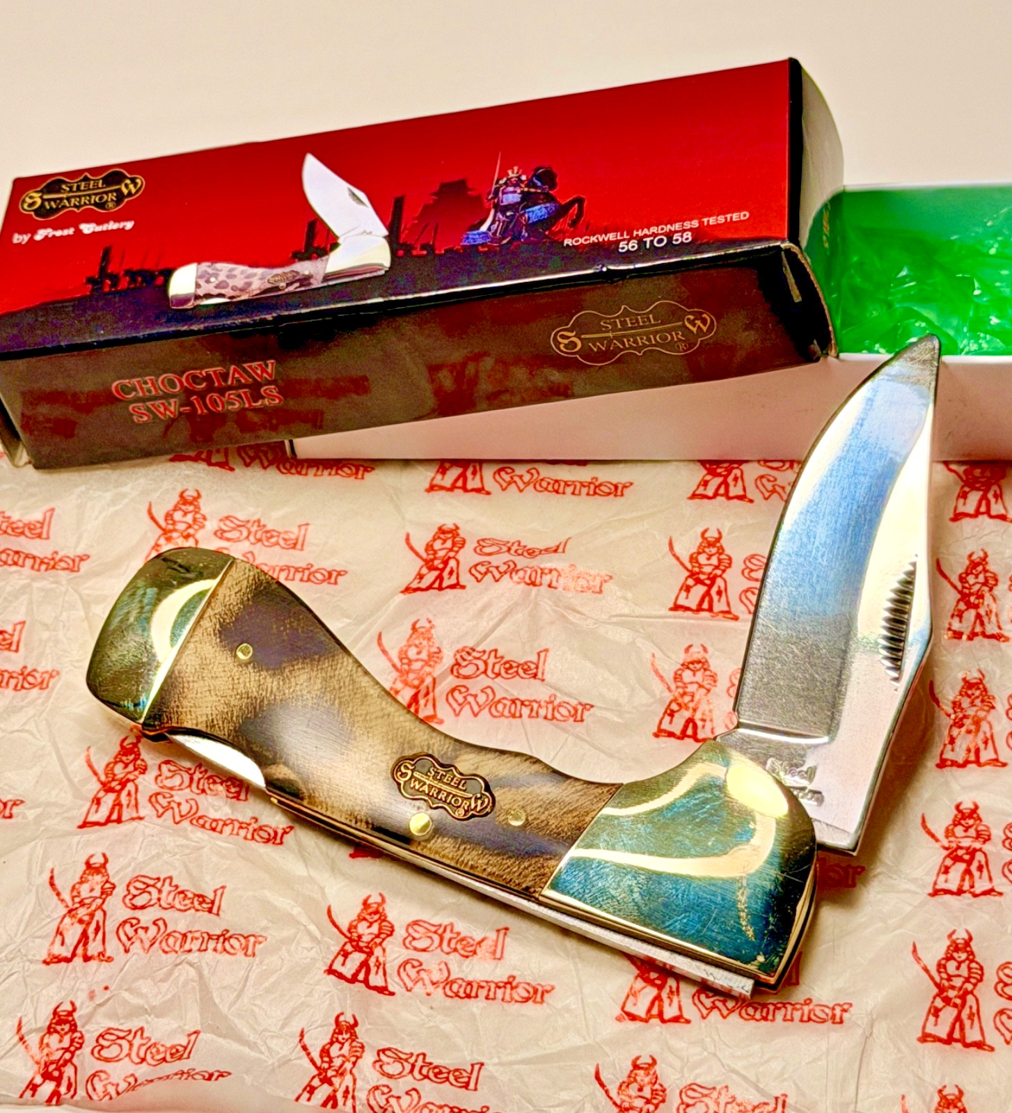 STEEL WARRIOR -- RARE 3.75" CHOCTAW w/ LEOPARD FUR Handle -- NEW in BOX STEEL WARRIOR -- RARE 3.75" CHOCTAW w/ LEOPARD FUR Handle -- NEW in BOX