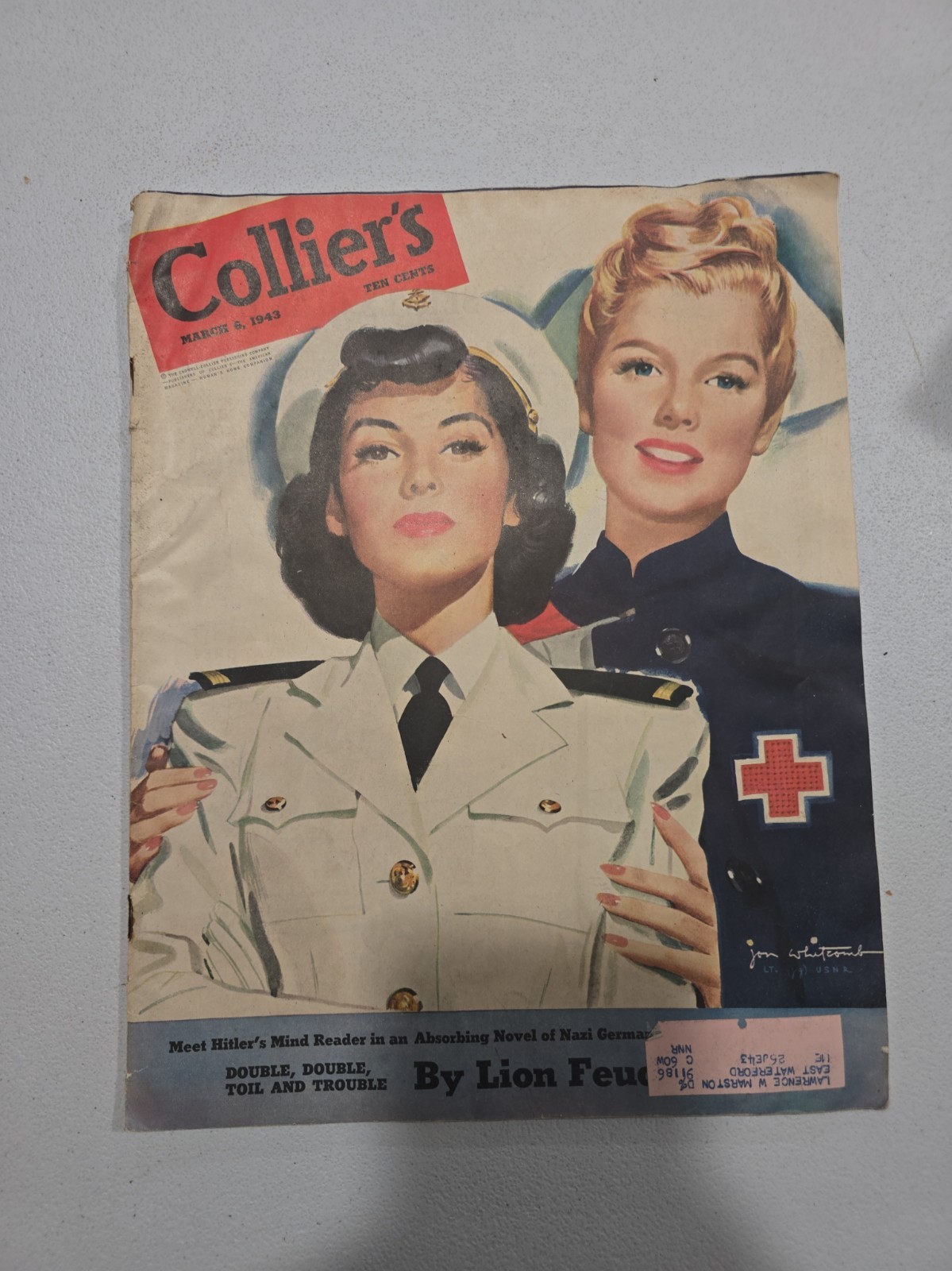 Original 1943 Collier's Cover Ad: WWII Nurses Original 1943 Collier's Cover Ad: WWII Nurses