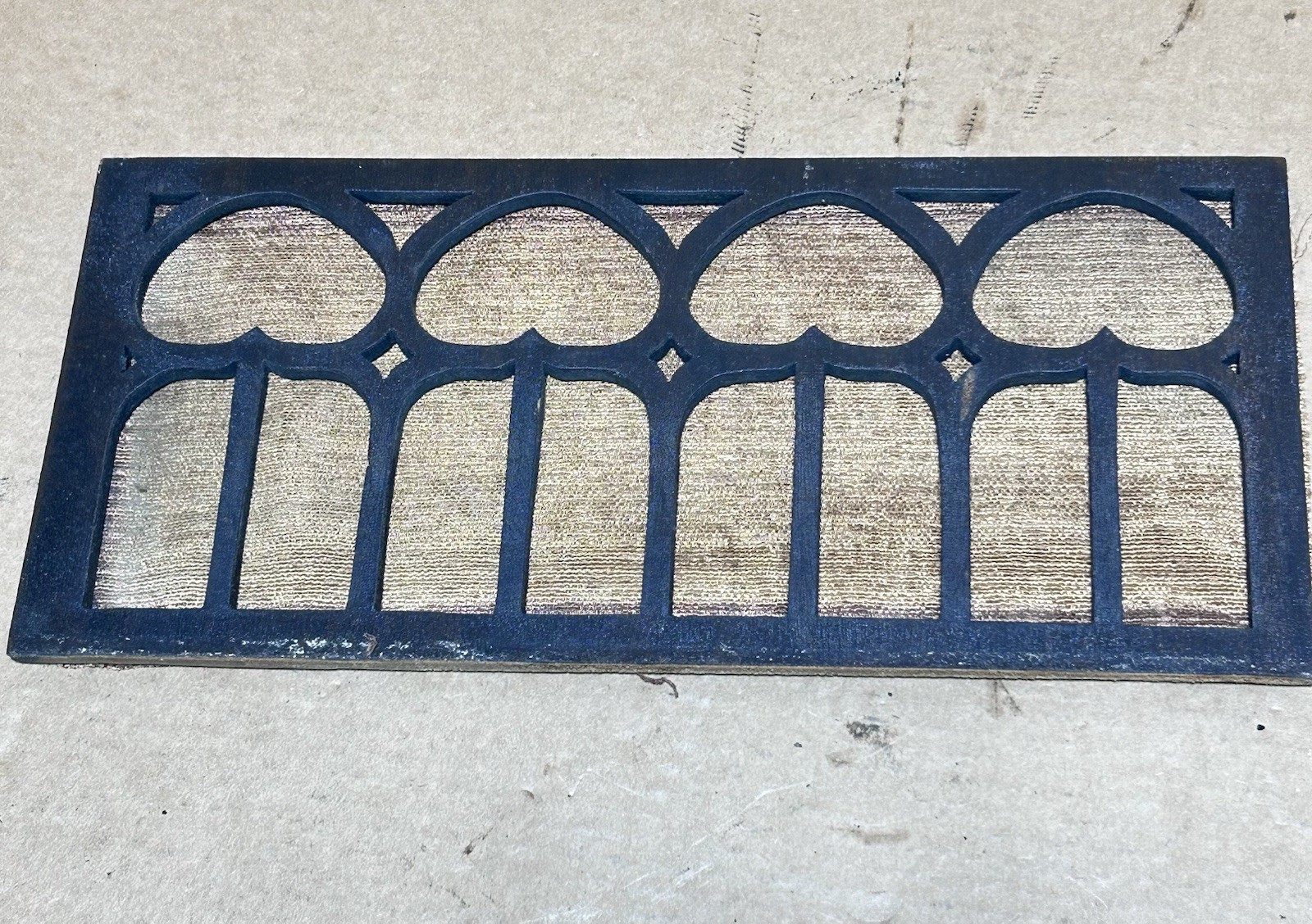 Antique De Forest Type F5 Radio Cabinet Wood Grille Fretwork Original w/cloth Antique De Forest Type F5 Radio Cabinet Wood Grille Fretwork Original w/cloth