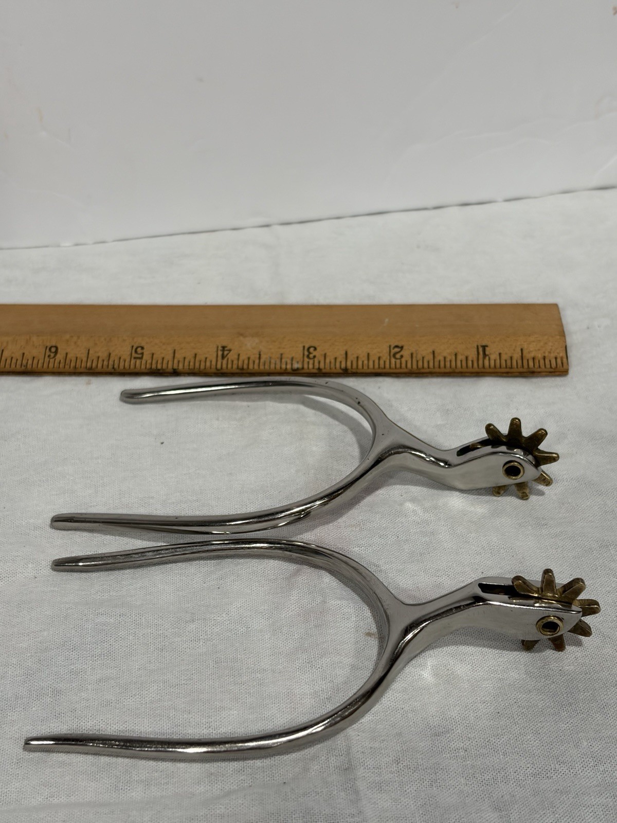 **~**Vintage**~** Partrade “Quick On” Stainless Spurs W/original Box **~**Vintage**~** Partrade “Quick On” Stainless Spurs W/original Box