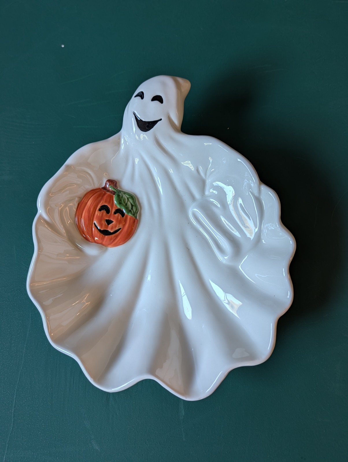 Fitz and Floyd Pumpkin Ghosts Tidbit Dish Fitz and Floyd Pumpkin Ghosts Tidbit Dish
