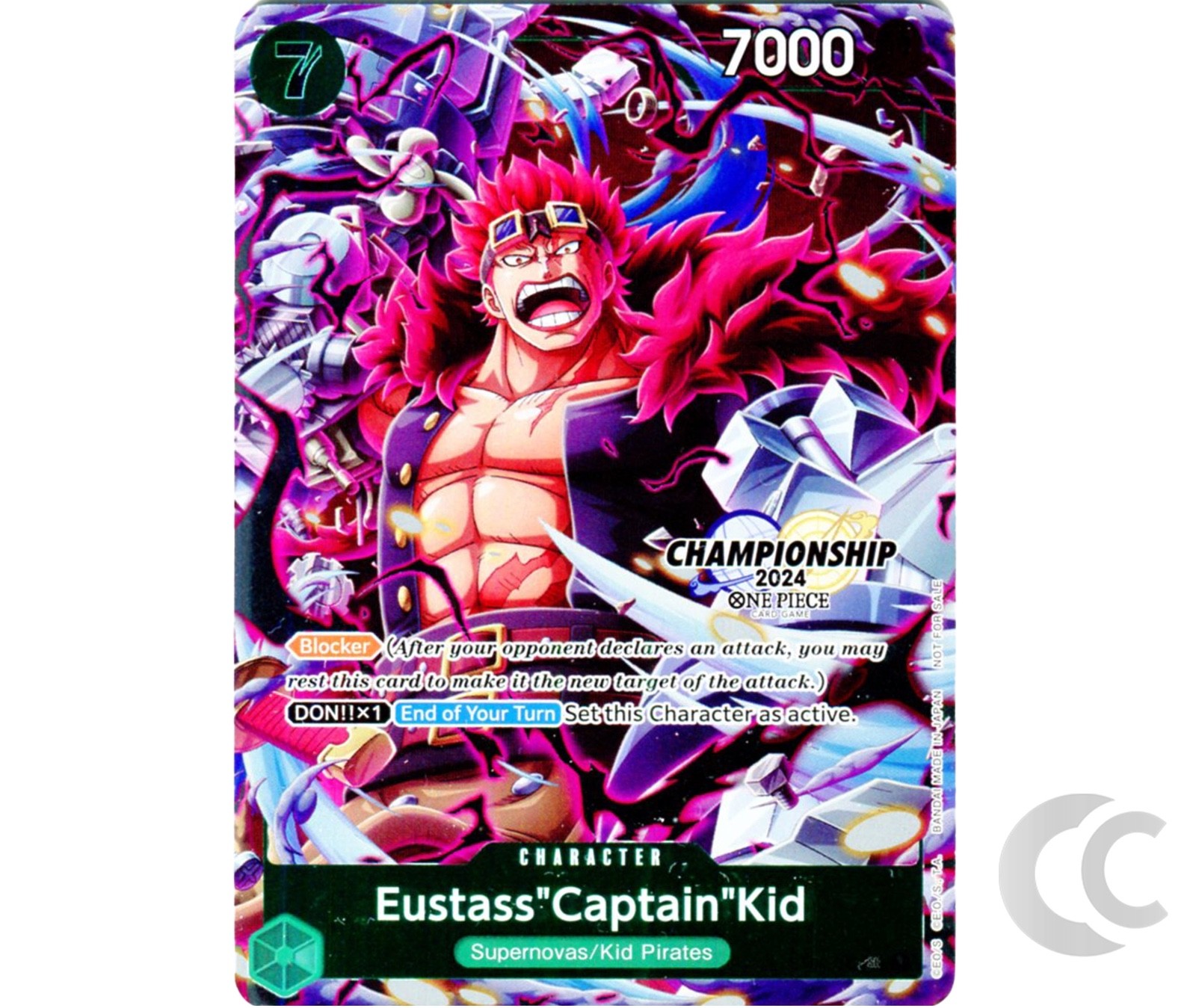 Eustass "Captain" Kid ST02-013 Championship stamp ONE PIECE Card Game English NM Eustass "Captain" Kid ST02-013 Championship stamp ONE PIECE Card Game English NM