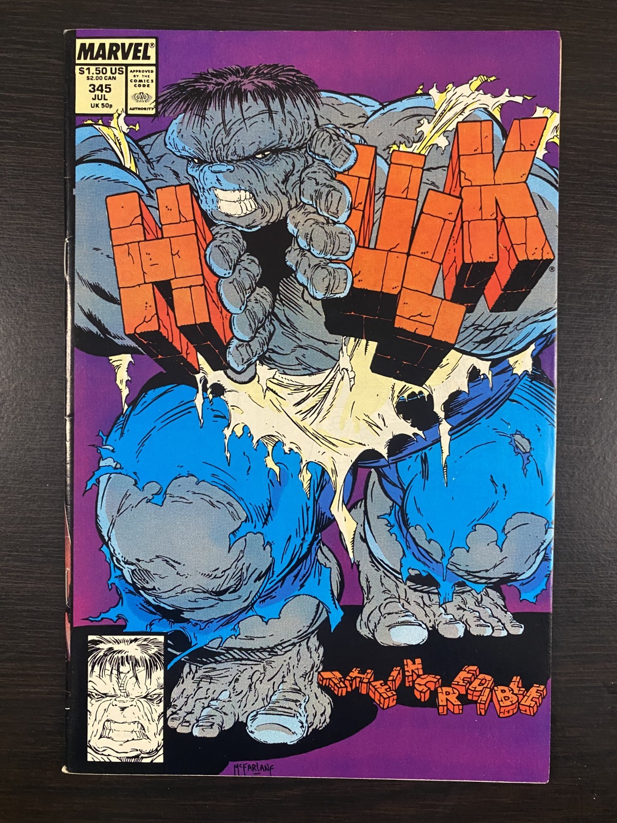 Incredible Hulk #345 (1988 Marvel Comics) Classic Todd McFarlane cover VF Incredible Hulk #345 (1988 Marvel Comics) Classic Todd McFarlane cover VF