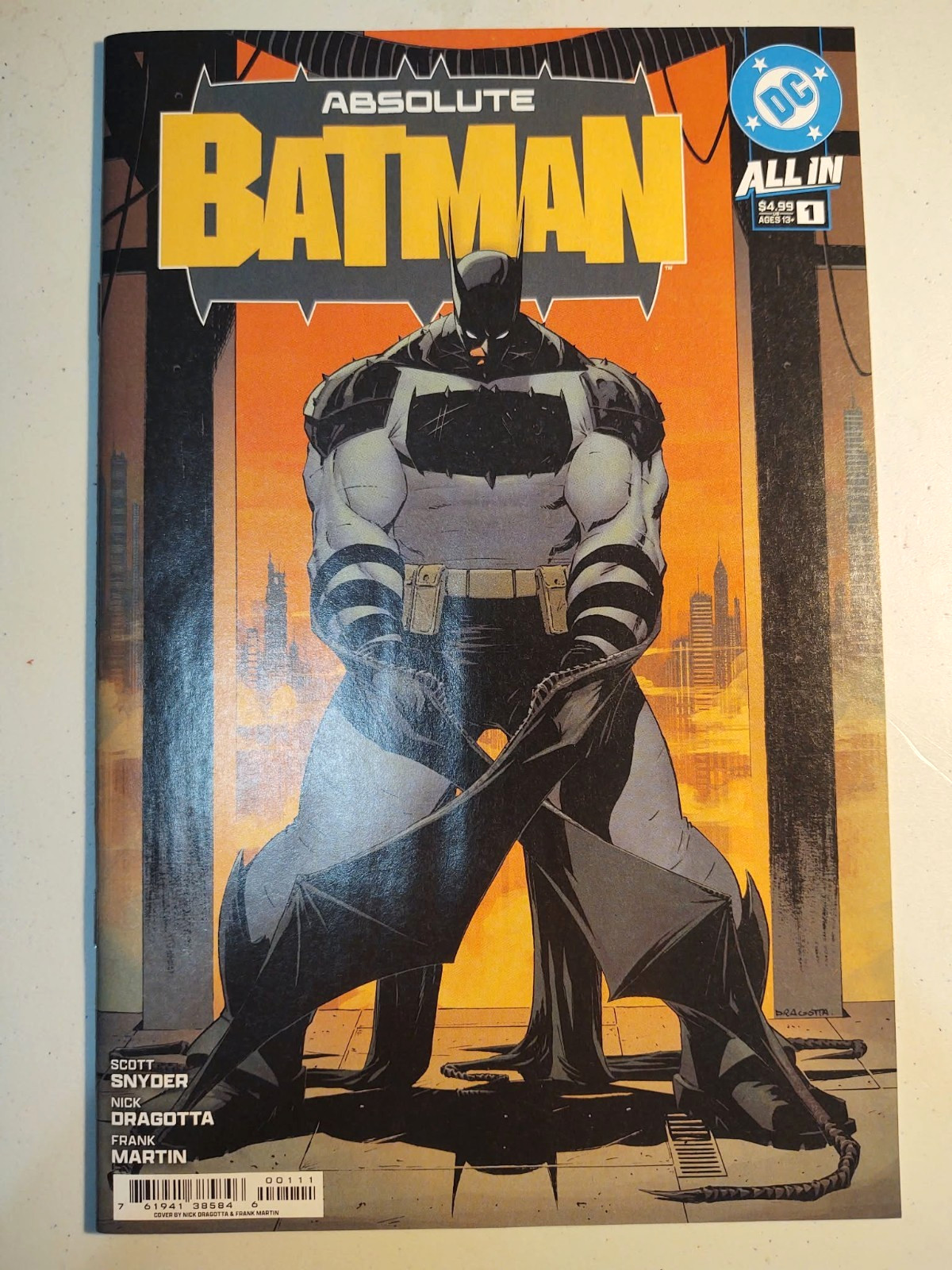 ABSOLUTE BATMAN issue#1 (2024 DC) 1ST PRINT Nick Dragotta COVER A flawless NM+ ABSOLUTE BATMAN issue#1 (2024 DC) 1ST PRINT Nick Dragotta COVER A flawless NM+