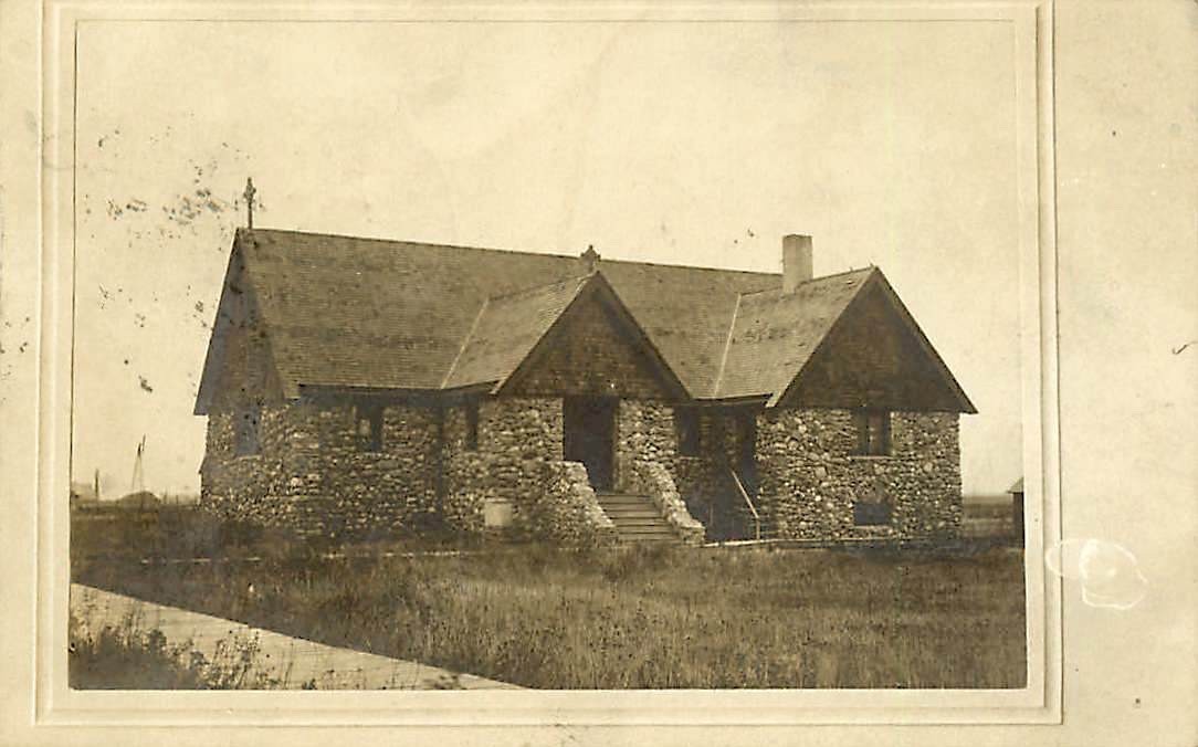 STONE HOUSE, RPPC, POSTMARKED LANGDON, NORTH DAKOTA, VINTAGE POSTCARD (AN605)