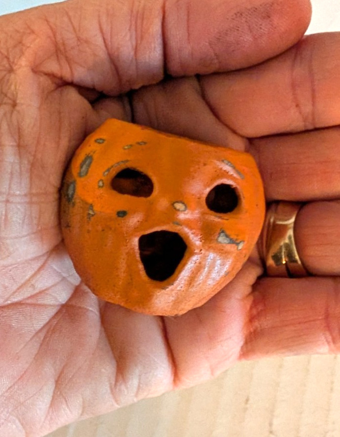 Dollhouse Miniature OOAK Halloween paper mache style choir boy Jack O Lantern Dollhouse Miniature OOAK Halloween paper mache style choir boy Jack O Lantern