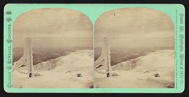 Photo:Mount Washington New Hampshire 1870s Snowy Summit Stereoview Photo:Mount Washington New Hampshire 1870s Snowy Summit Stereoview