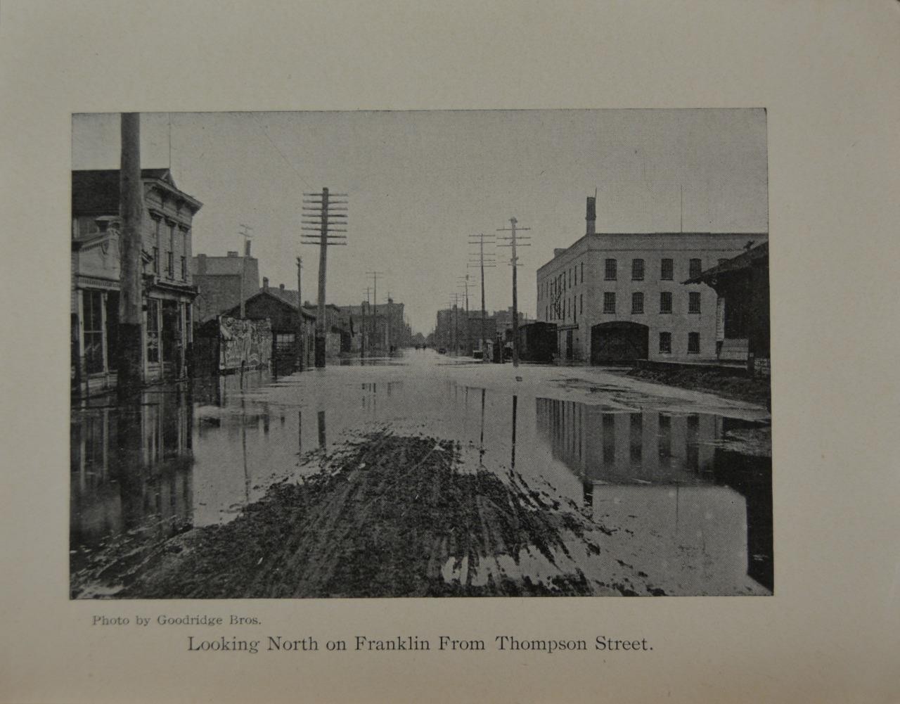 Antique Downtown Saginaw Michigan Great Flood of 1903 Art Print Photo History
