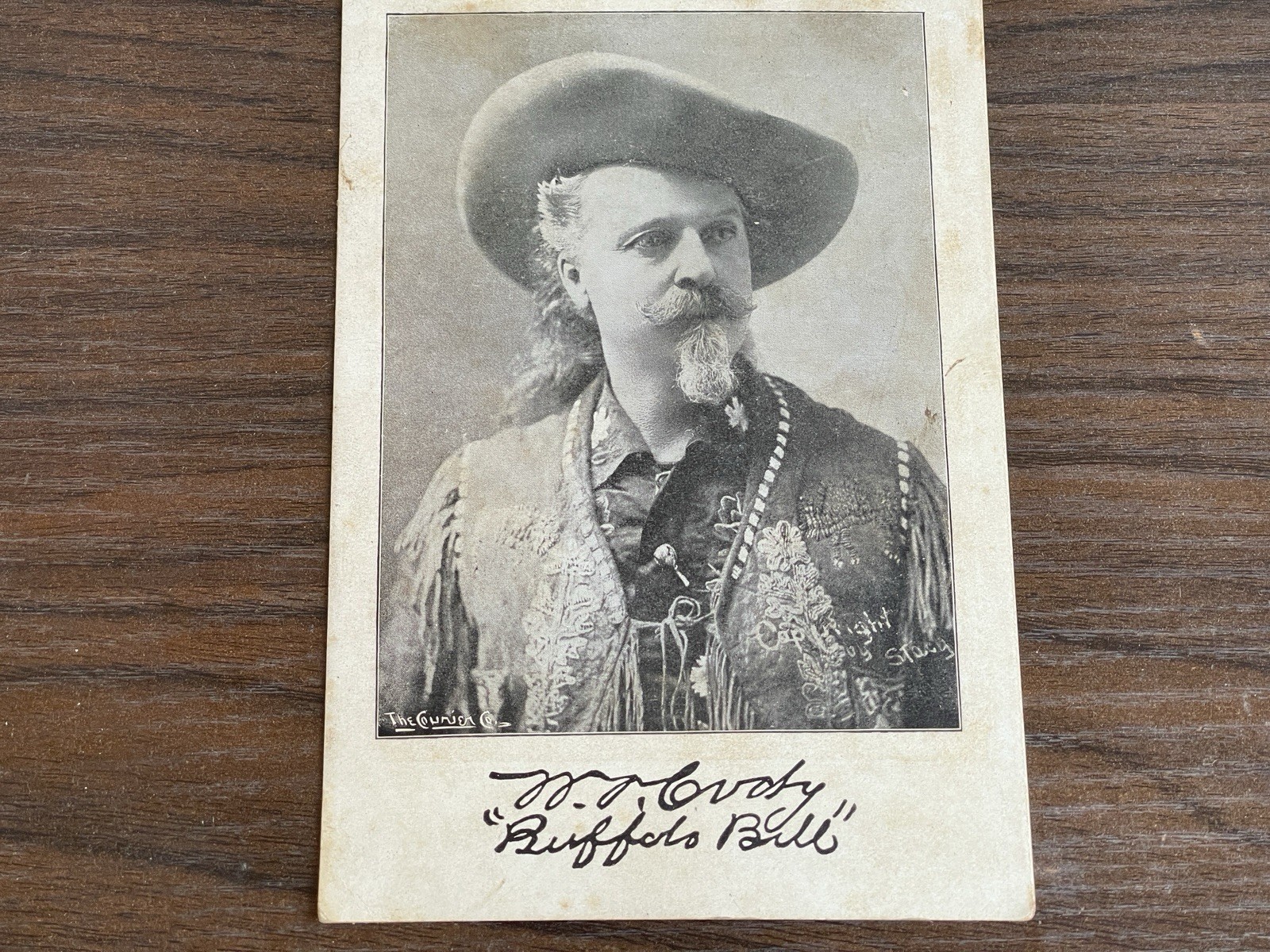 William F. Cody, "Buffalo Bill" Scout and Wild West Icon Signed On Back Card William F. Cody, "Buffalo Bill" Scout and Wild West Icon Signed On Back Card