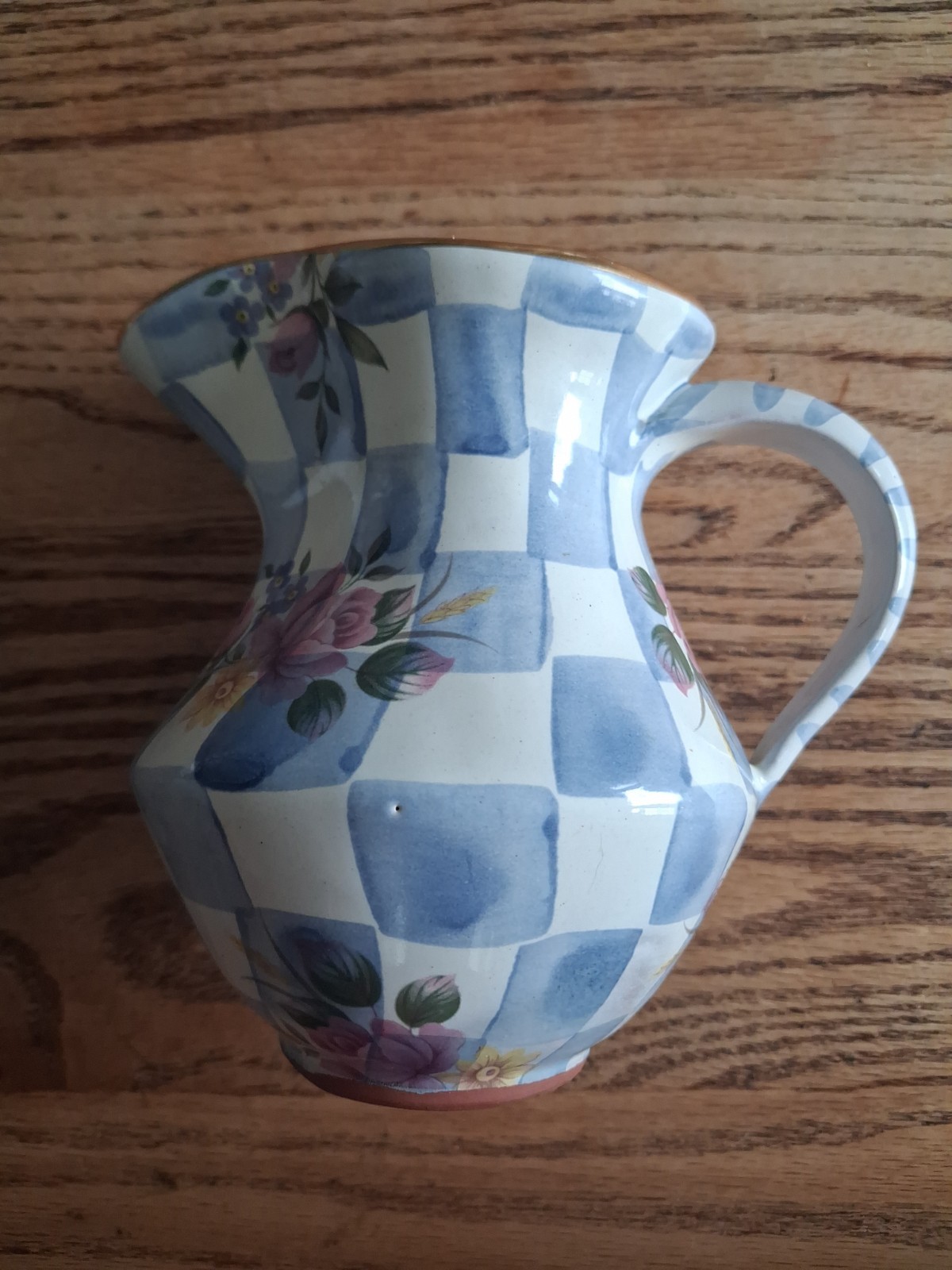 Vtg Mackenzie Childs Blue Morning Glory Honeymoon Ceramic Creamer Pitcher 1996 Vtg Mackenzie Childs Blue Morning Glory Honeymoon Ceramic Creamer Pitcher 1996