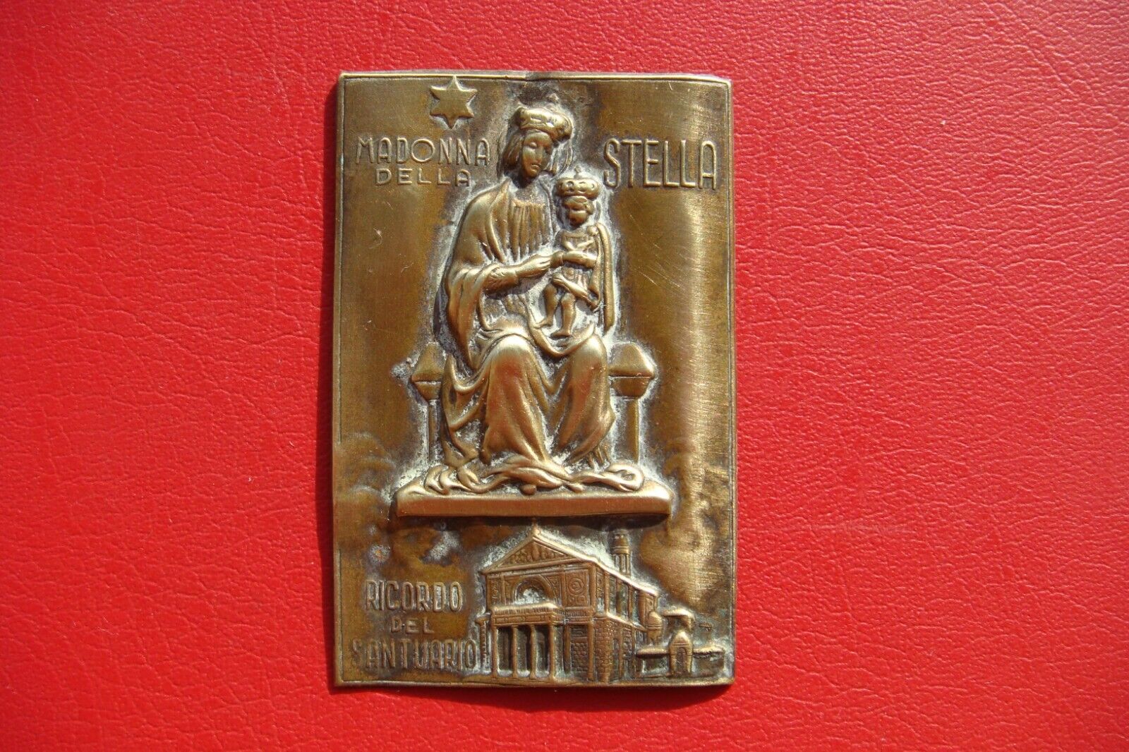 Antique ITALY MADONNA DELLA STELLA RICORDO DEL SANTUARIO Plaques Medals