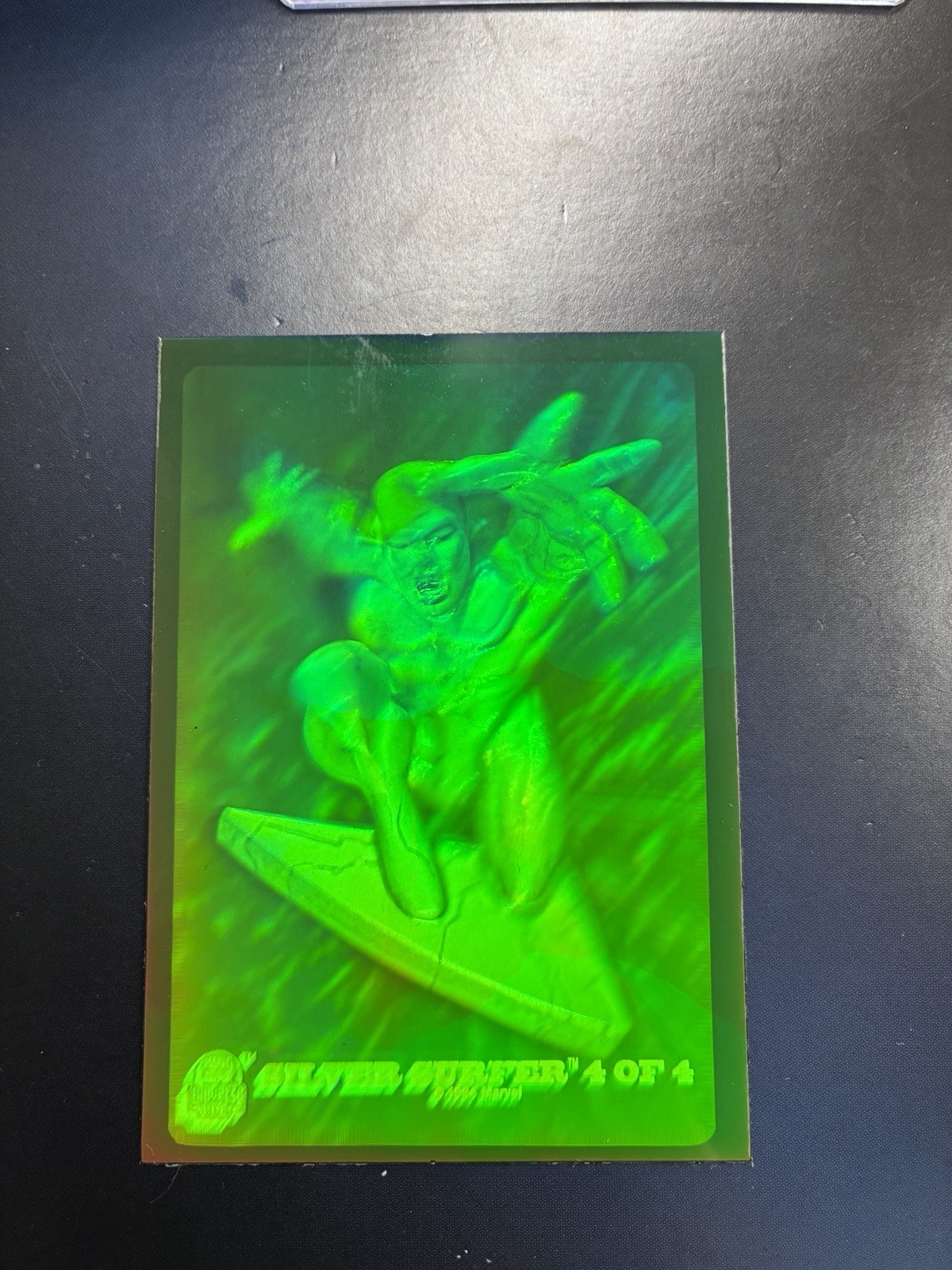 🔸Silver Surfer 4 OF 4 Green Hologram Card🔸Fleer 1994 Marvel Universe Series 5 🔸Silver Surfer 4 OF 4 Green Hologram Card🔸Fleer 1994 Marvel Universe Series 5