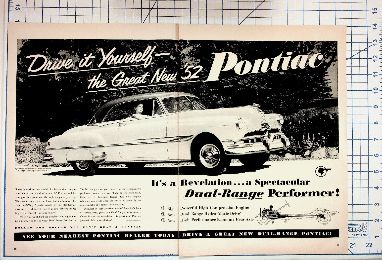 1952 Pontiac Car "Drive It Yourself" Dual-Range Hydra-Matic Vintage Ad 1952 Pontiac Car "Drive It Yourself" Dual-Range Hydra-Matic Vintage Ad