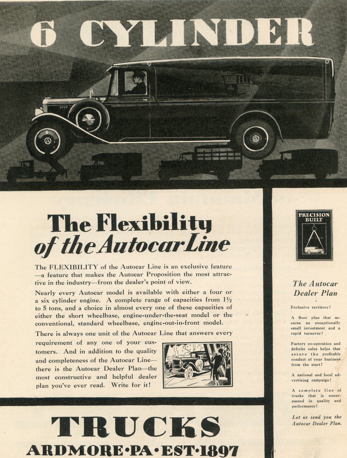1929 AUTOCAR TRUCKS AD