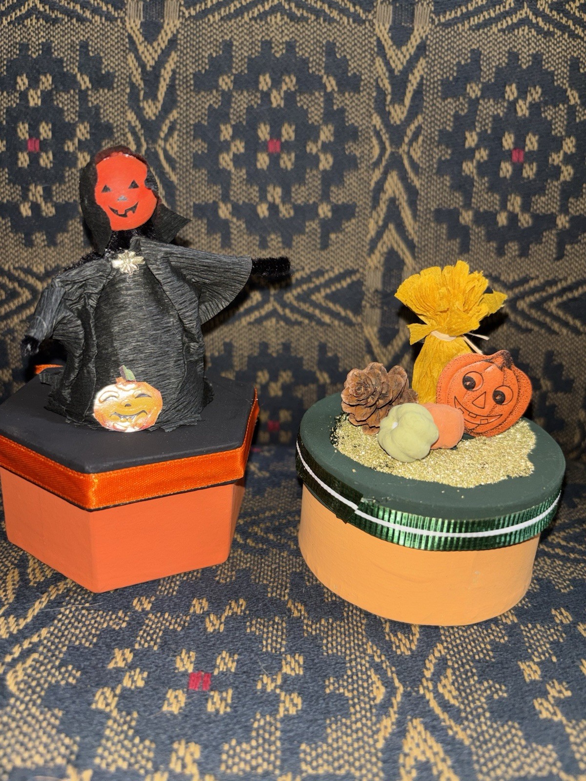 Pair Of Old Stock Pumpkin Goblin Halloween Candy Box Japan Pair Of Old Stock Pumpkin Goblin Halloween Candy Box Japan