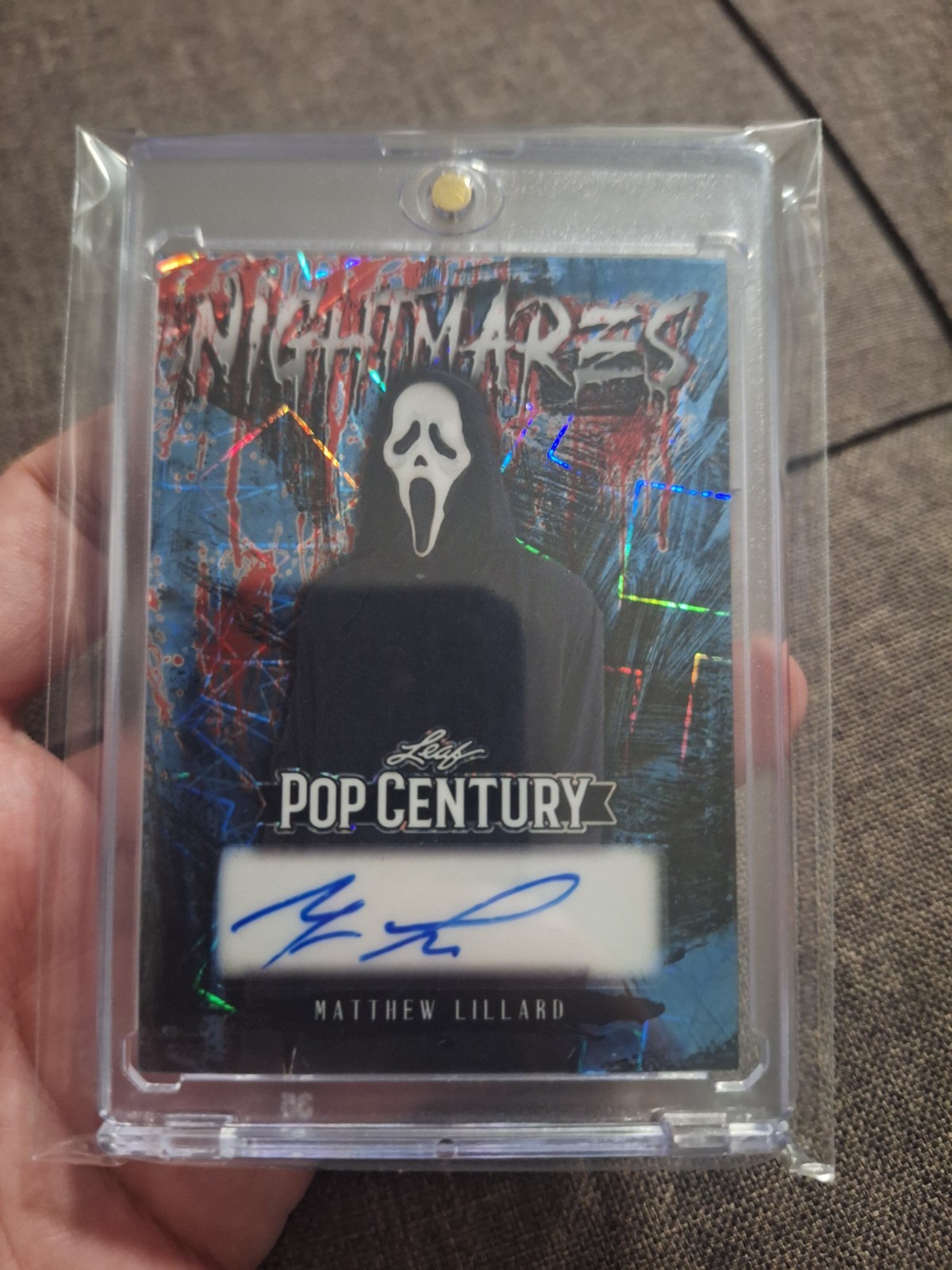 2026 Leaf Pop Century Matthew Lillard Nightmares Auto 1/1 Scream Ghostface Stu 2026 Leaf Pop Century Matthew Lillard Nightmares Auto 1/1 Scream Ghostface Stu