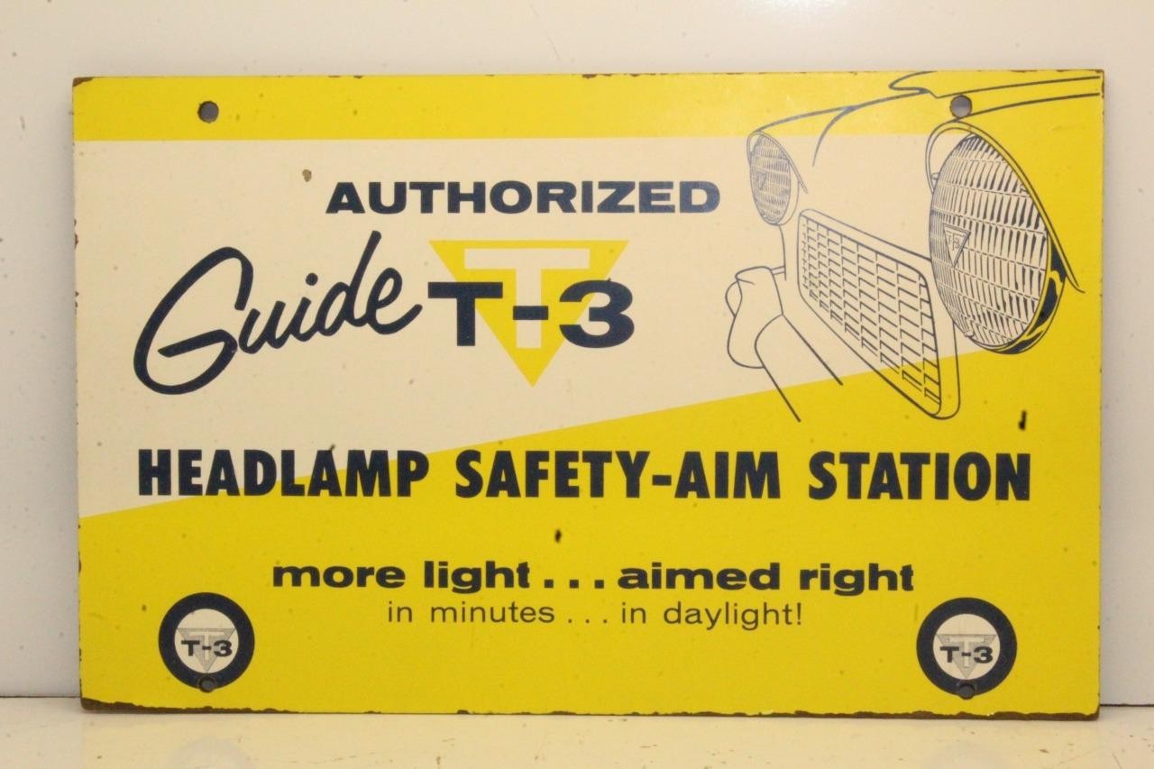 Vintage Original Guide T-3 Headlight Station Sign Chevrolet 1955 1956 1957 GM Vintage Original Guide T-3 Headlight Station Sign Chevrolet 1955 1956 1957 GM