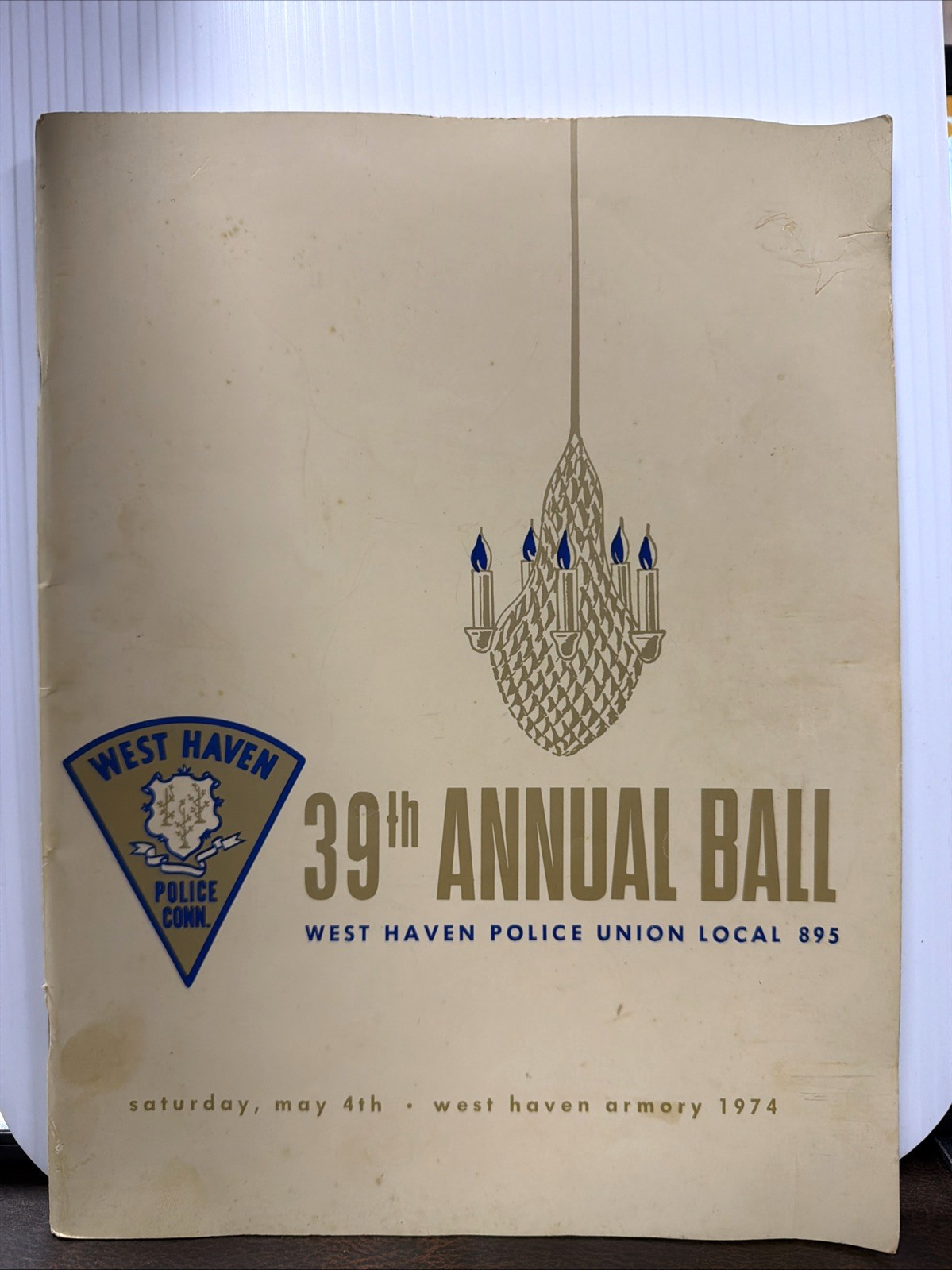 West Haven POLCIE 39TH ANNUAL BALL  May 4th, 1974 Program RARE Vintage