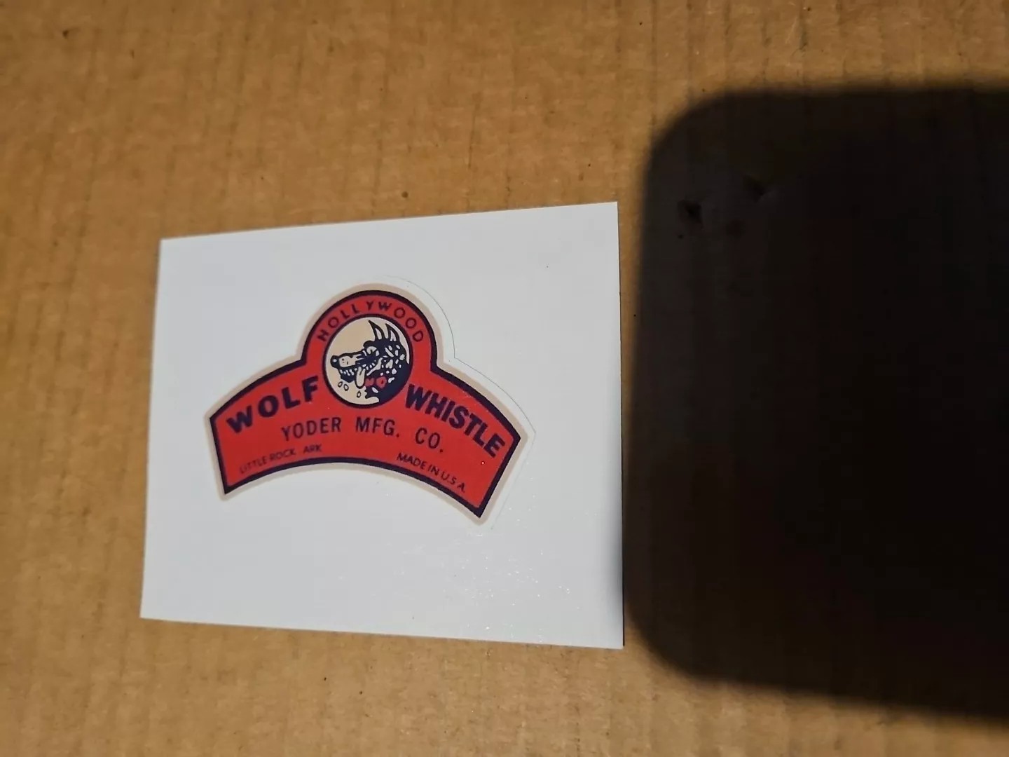 New Vintage Looking Wolf Whistle Decal 2½"×1⁹/¹⁶" (1)
