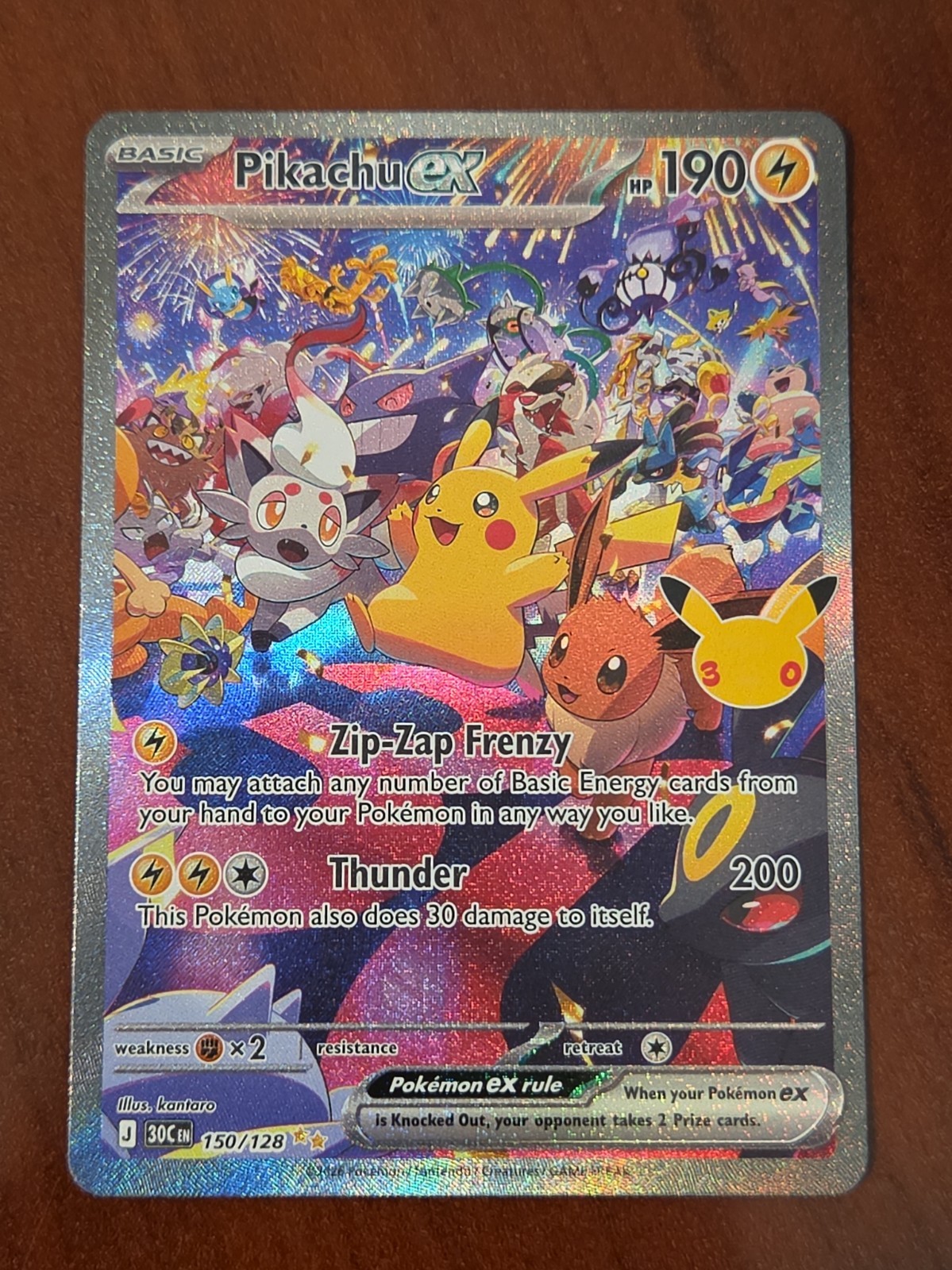 ME: 30th Celebration #150/128 Pikachu ex NIGHT IN NM CONDITION ME: 30th Celebration #150/128 Pikachu ex NIGHT IN NM CONDITION