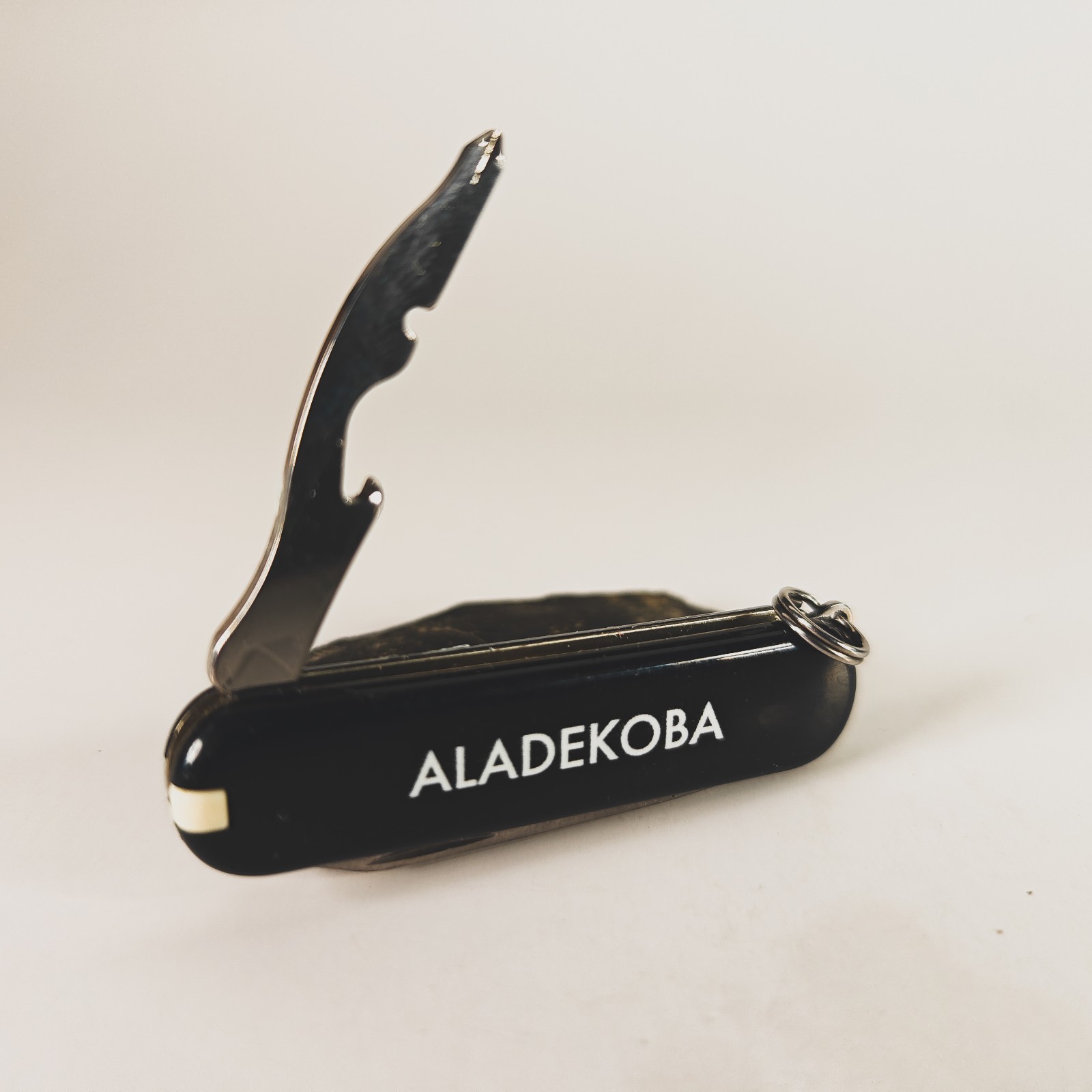 Victorinox Rally Swiss Army Knife 58mm Black ALADEKOBA Logo Victorinox Rally Swiss Army Knife 58mm Black ALADEKOBA Logo