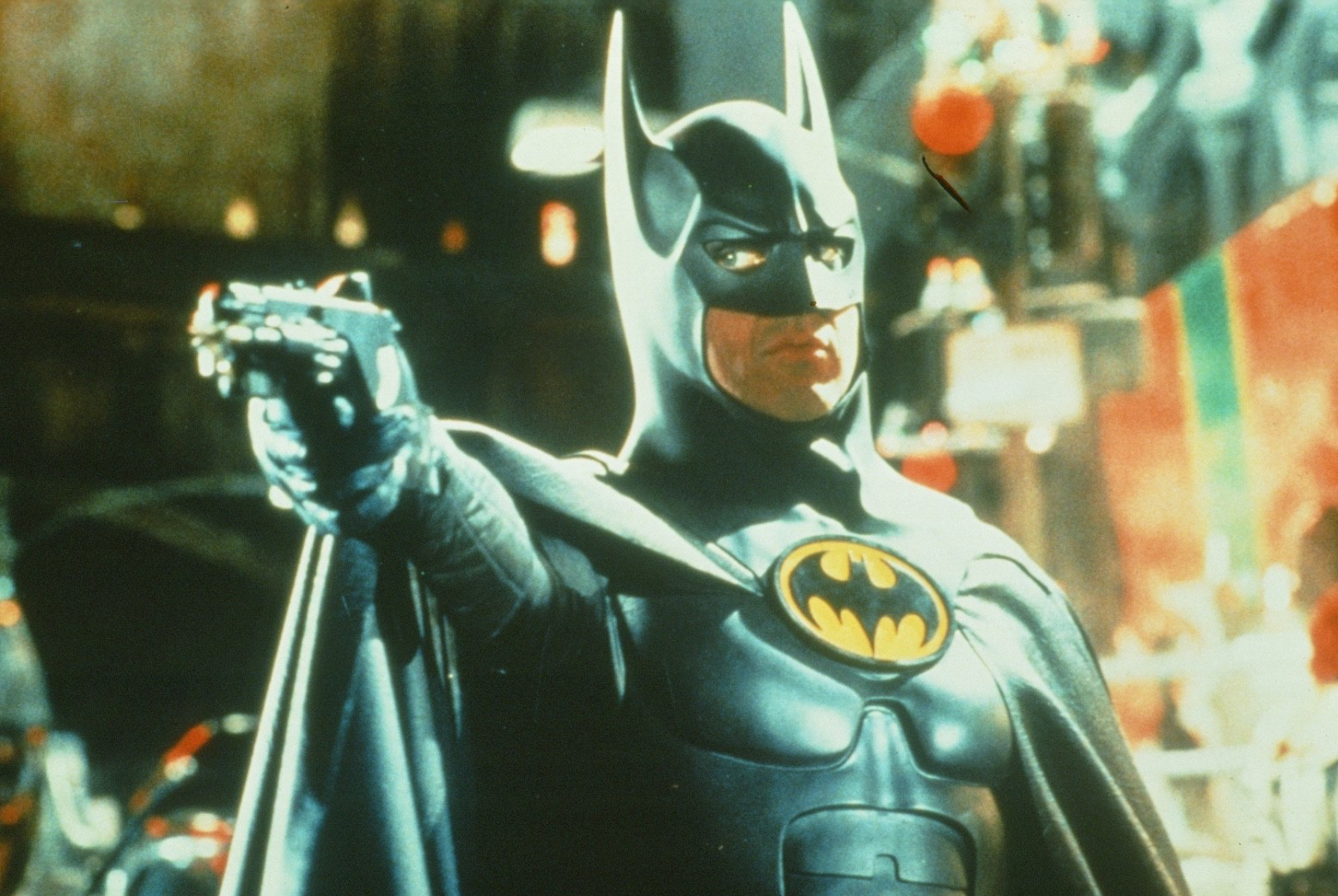 LMP120-193 1990s Batman Returns Michael Keaton On Set Orig 35mm COLOR SLIDE