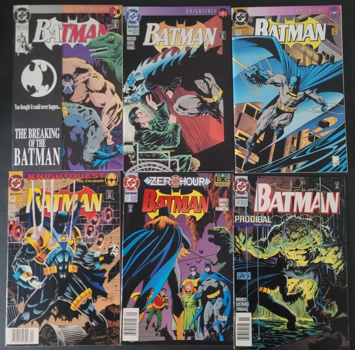 BATMAN SET OF 30 ISSUES DC COMICS KNIGHTFALL #497 500 DETECTIVE COMICS
