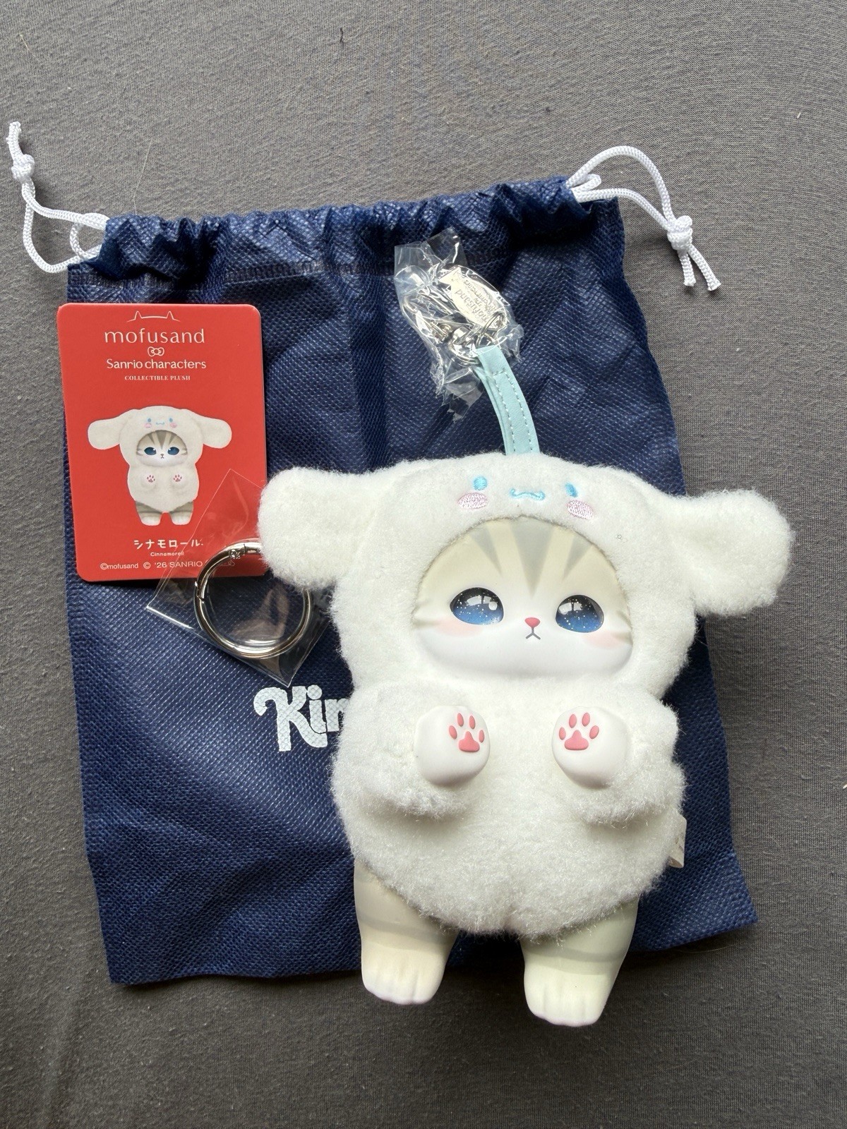 Sanrio X Mofusand Cat Kiramekko Cinnamoroll Plus Doll Charm Keyholder Sanrio X Mofusand Cat Kiramekko Cinnamoroll Plus Doll Charm Keyholder