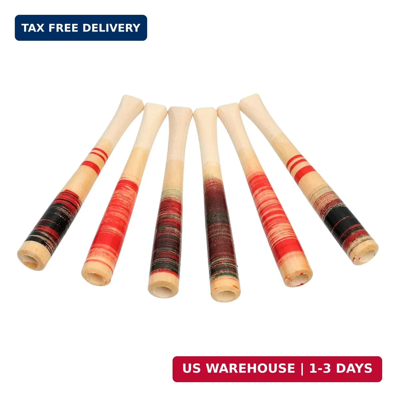 Set of 6 Wooden Handmade Regular Cigarette Holders