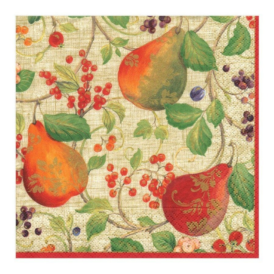 TWO Individual Napkins Fruits Pear Natural Lunch for Decoupage (1221) TWO Individual Napkins Fruits Pear Natural Lunch for Decoupage (1221)