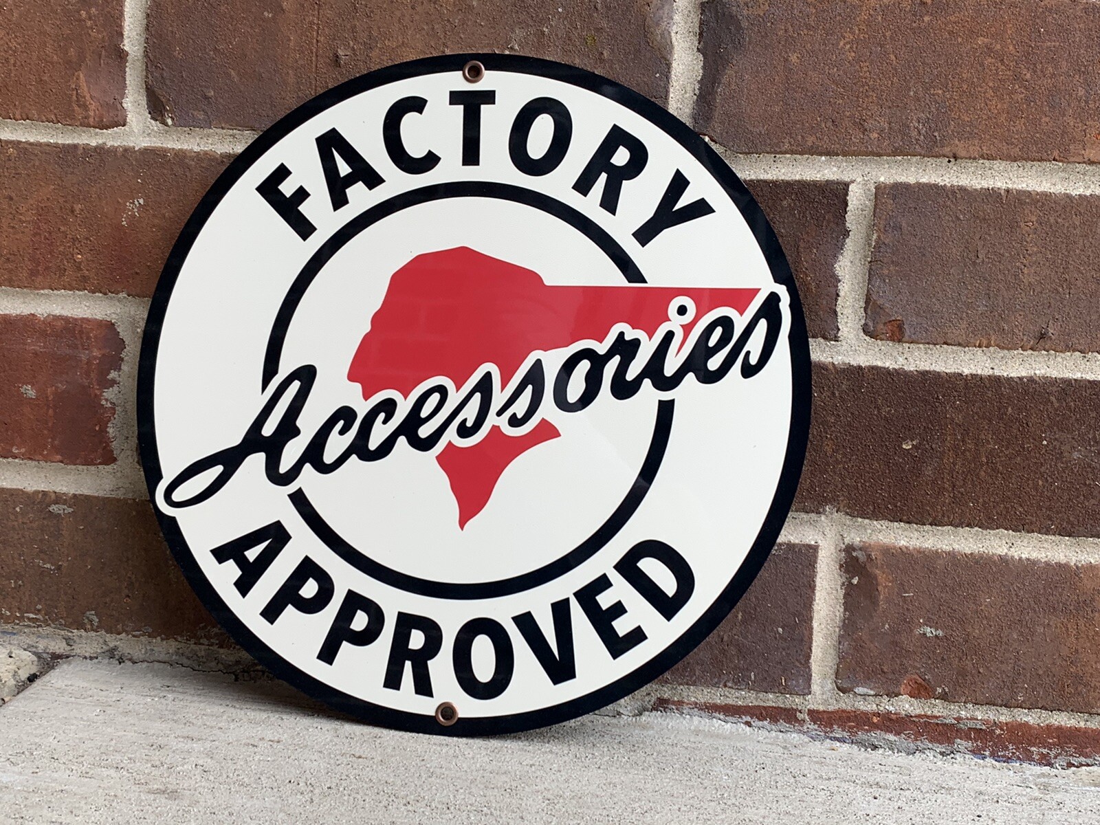 Pontiac Factory Approved Accessories advertising sign garage man cave Pontiac Factory Approved Accessories advertising sign garage man cave