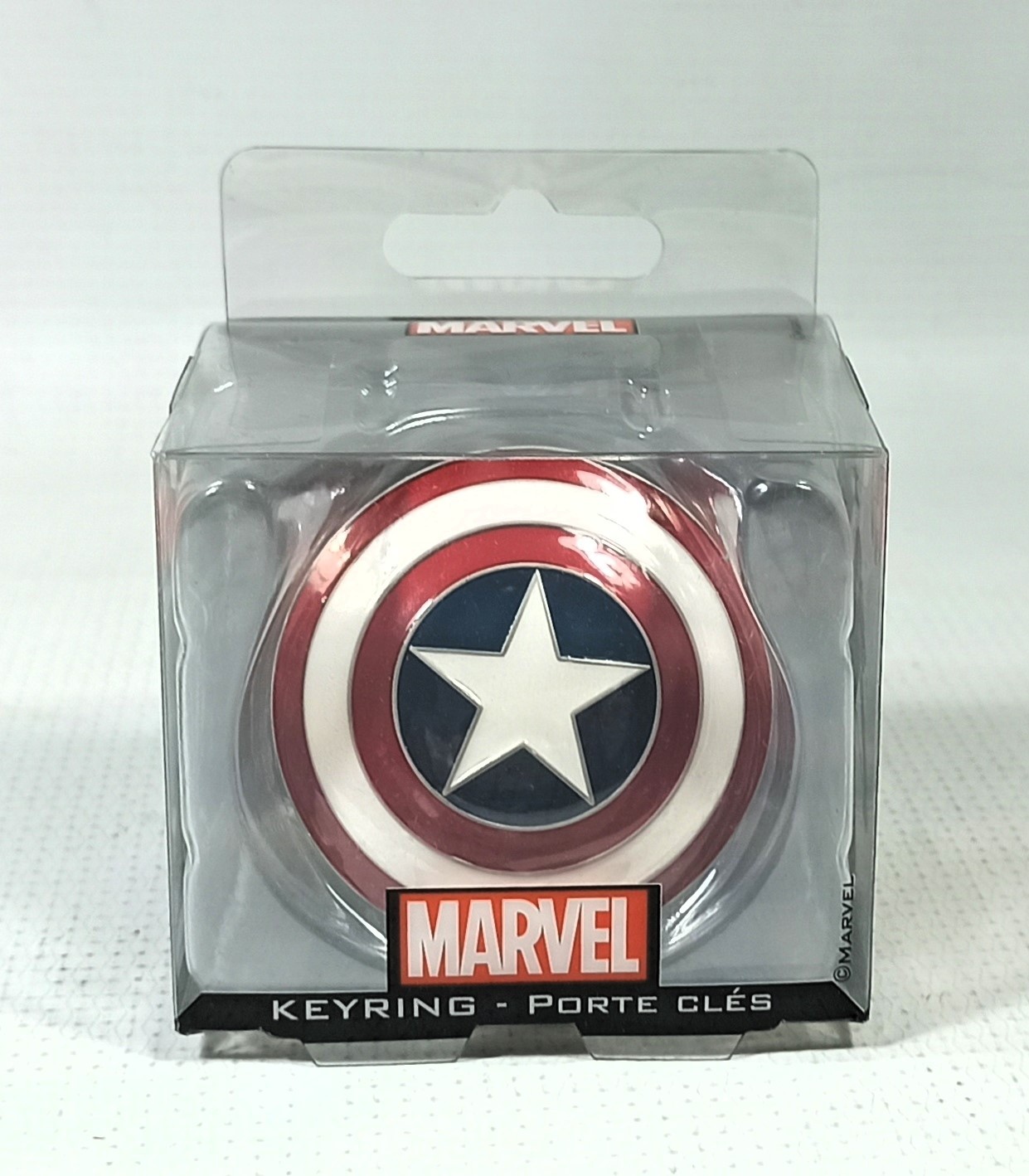 SEMIC MARVEL CAPTAIN AMERICA SHIELD 5cm METAL KEY CHAIN RING MISB SEMIC MARVEL CAPTAIN AMERICA SHIELD 5cm METAL KEY CHAIN RING MISB
