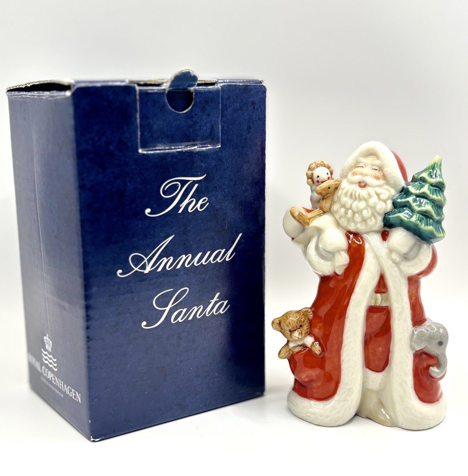 Royal Copenhagen Annual Santa 2002 A Visit From Santa Limited Edition w/ Box