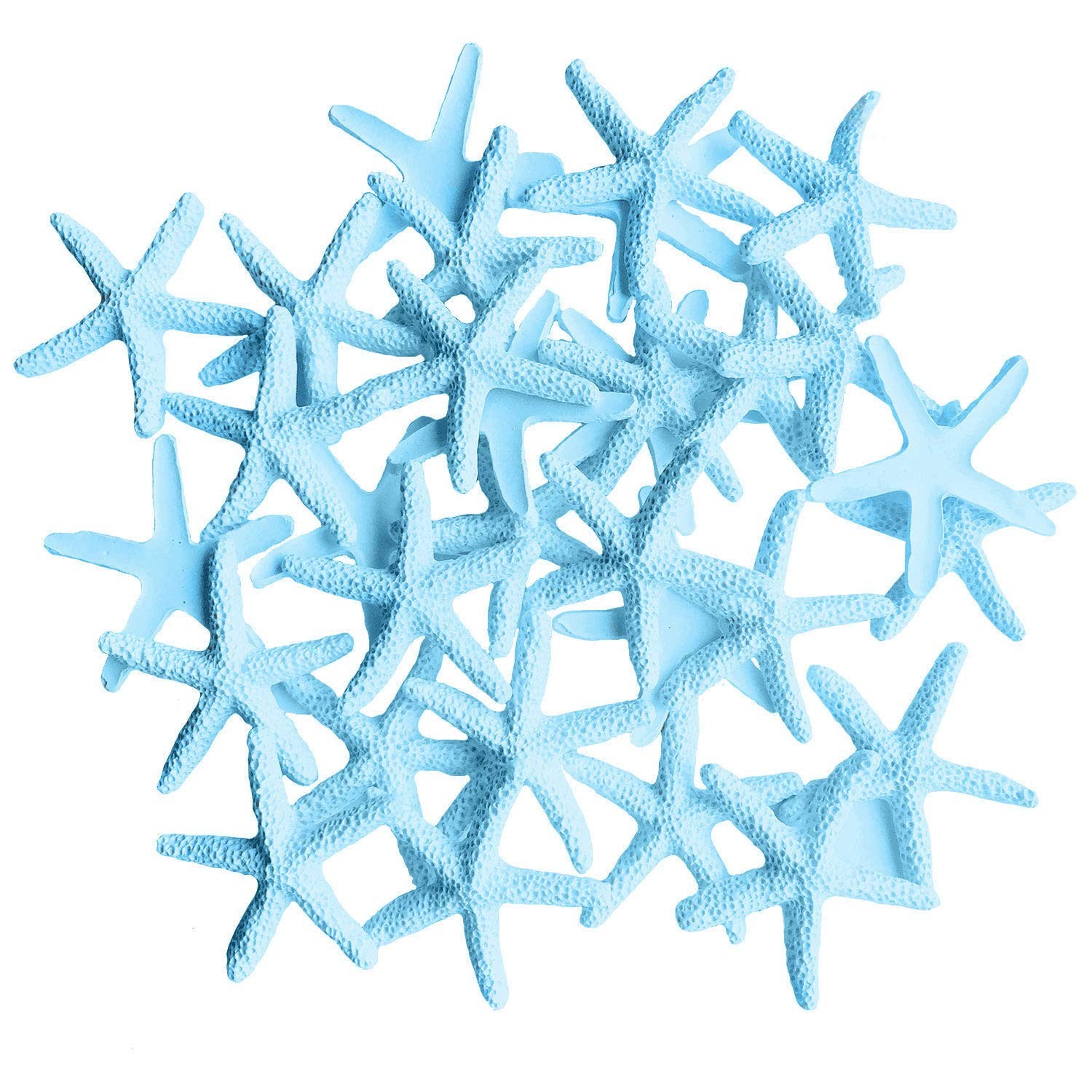 Light Blue Starfish Decor, Starfish Ornaments, 30 Pieces Small Finger Light Blue Starfish Decor, Starfish Ornaments, 30 Pieces Small Finger