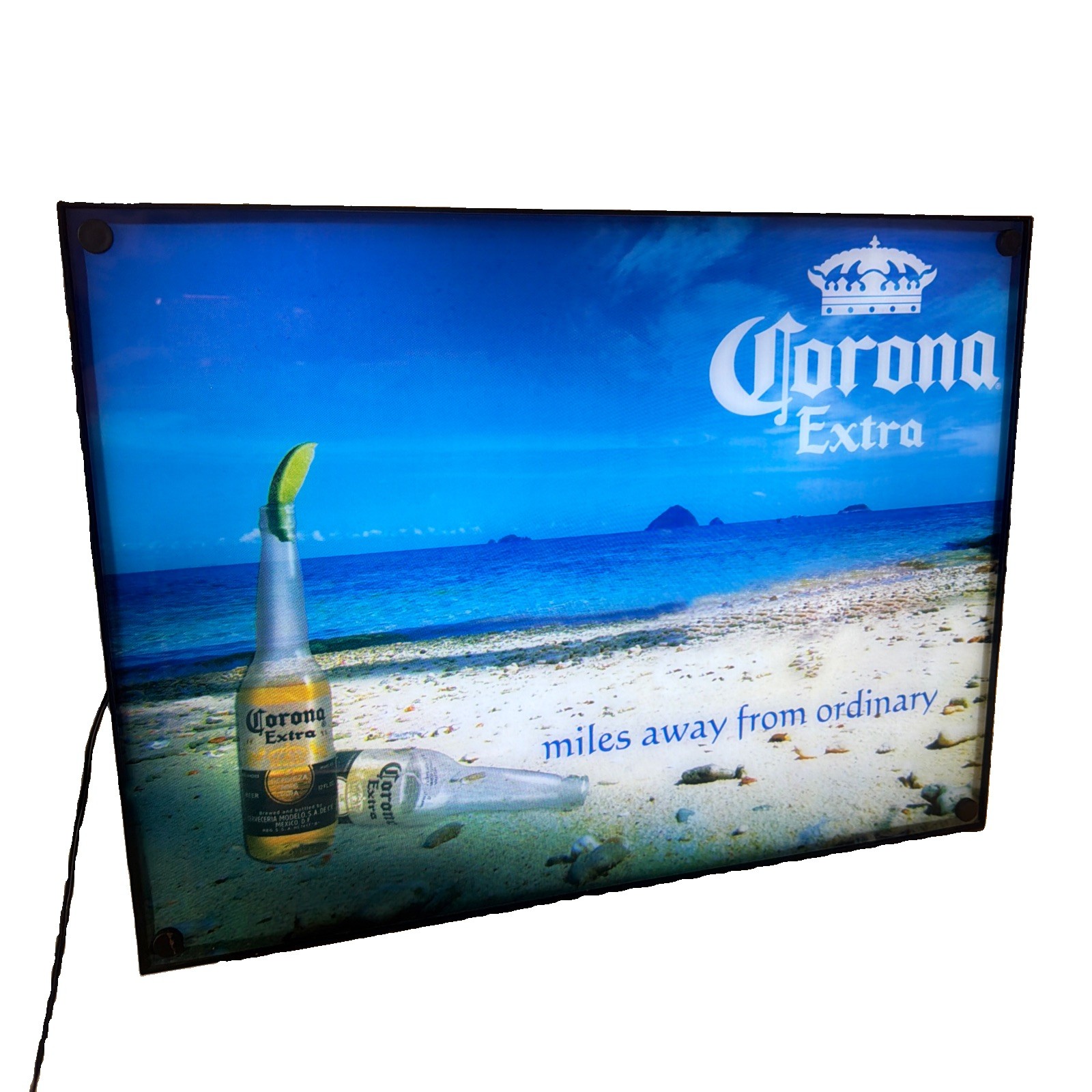 Corona Extra "Miles Away From Ordinary" Lighted Sign Corona Extra "Miles Away From Ordinary" Lighted Sign