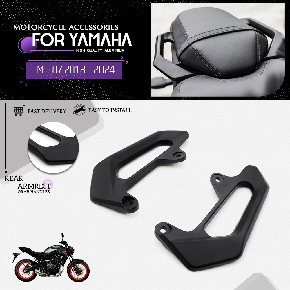 Motorcycle Grab Armrest Pillion Passenger Handle For YAMAHA MT-07 2018-2024 Motorcycle Grab Armrest Pillion Passenger Handle For YAMAHA MT-07 2018-2024