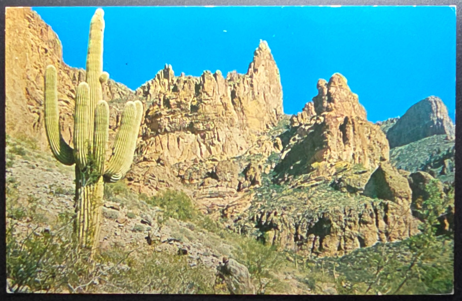 Arizona Superstition Mountains Saguaro Cactus Scenic Chrome Postcard Arizona Superstition Mountains Saguaro Cactus Scenic Chrome Postcard
