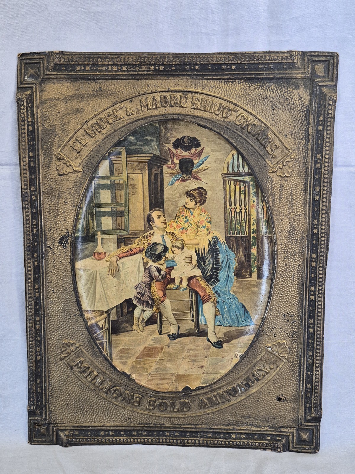 Antique Victorian Advertising Store Display Sign EL PADRE & MADRE EHIJO CIGARS 2 Antique Victorian Advertising Store Display Sign EL PADRE & MADRE EHIJO CIGARS 2