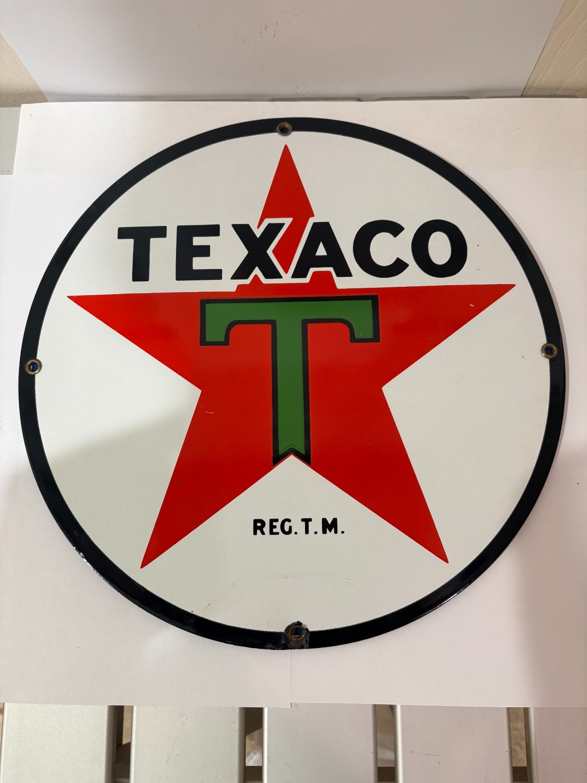TEXACO SIGN 11.25" Vintage Porcelain - USA Made TEXACO SIGN 11.25" Vintage Porcelain - USA Made