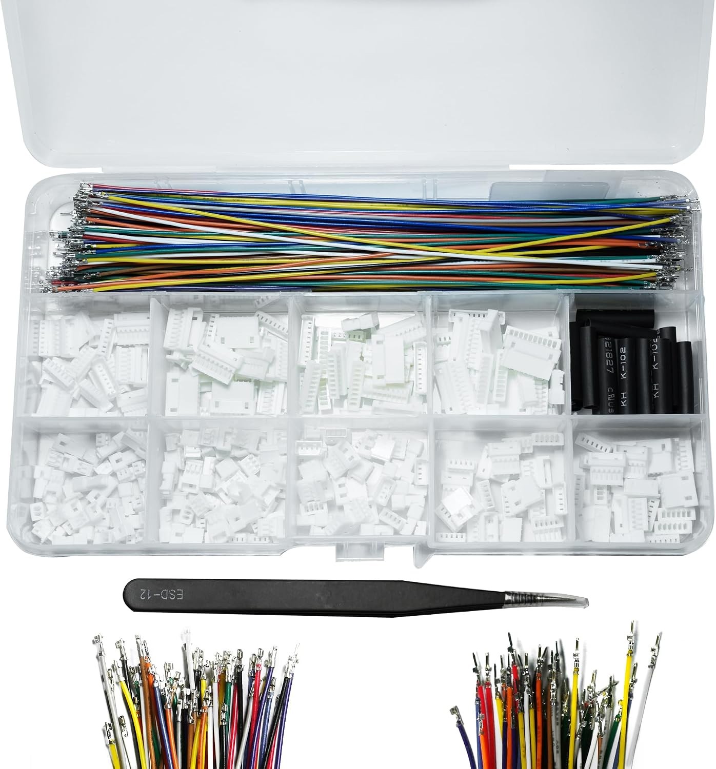 JST MX 1.25MM Connector Kit,2/3/4/5/6/7/8/9/10 Pin Male and Female Micro Wire...