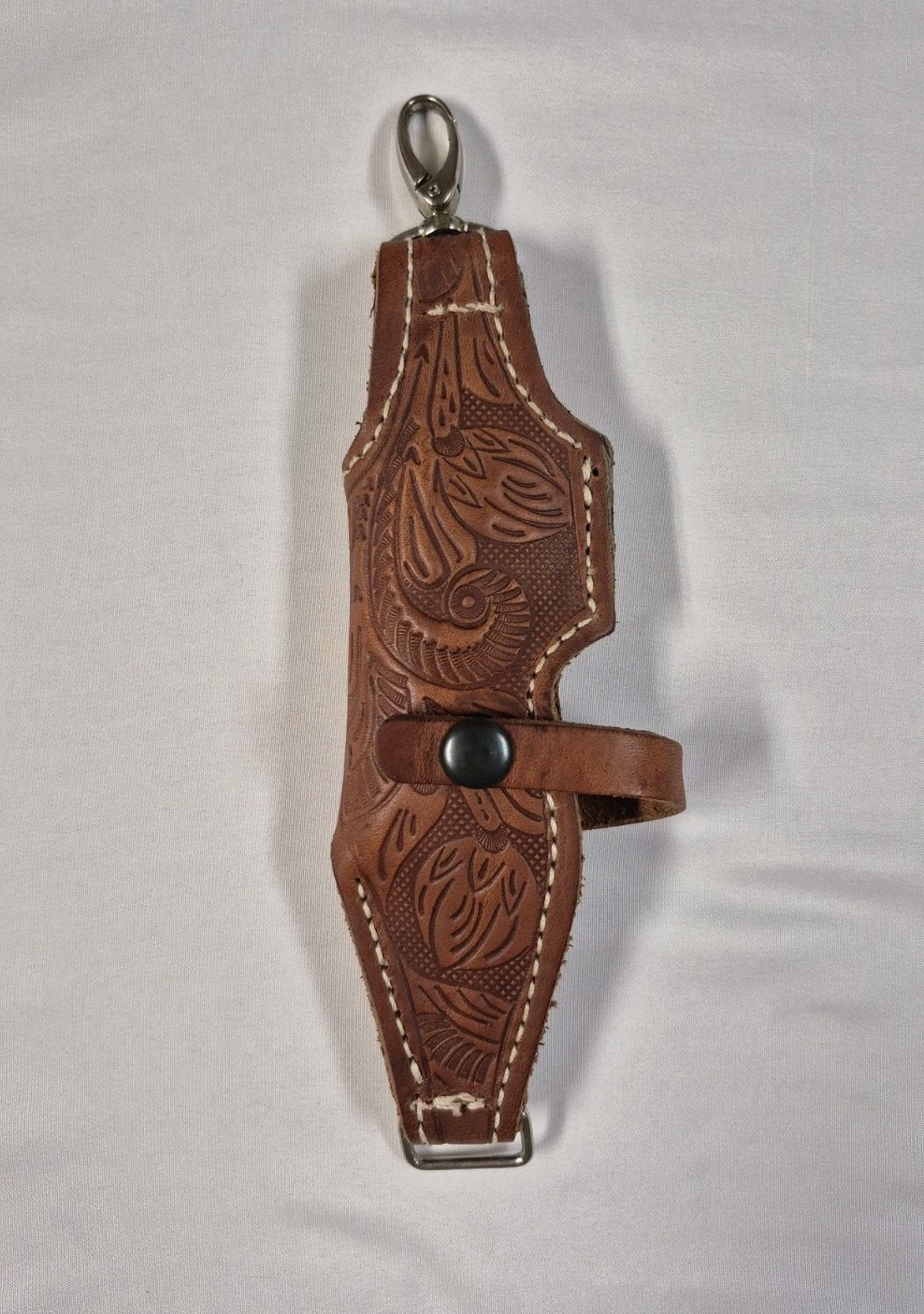 Vintage Robert Saddlery El Paso TX Hand Tooled Leather Folding Knife Sheath Vintage Robert Saddlery El Paso TX Hand Tooled Leather Folding Knife Sheath