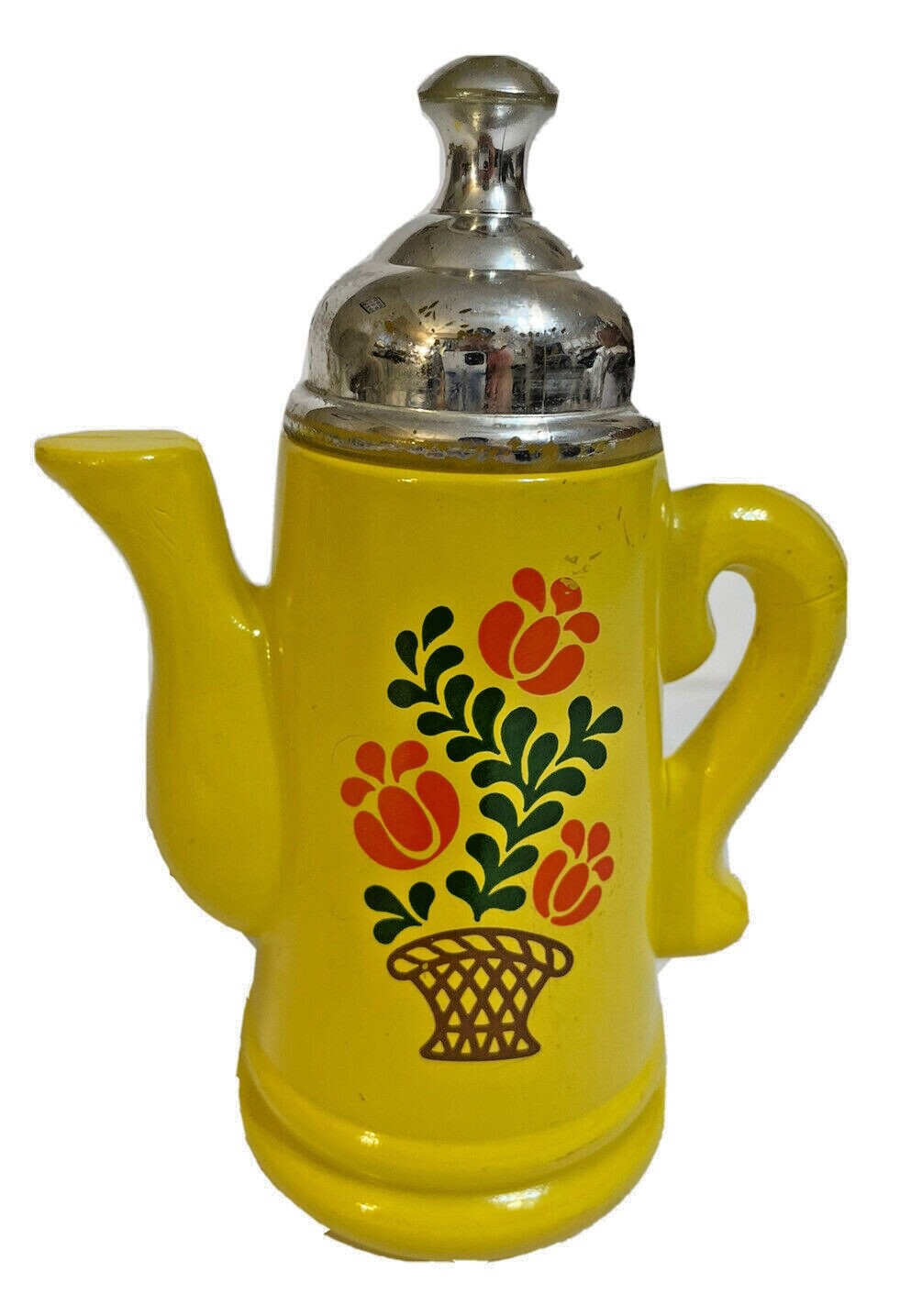 Vintage 1971-74 Avon Yellow Coffee Pot Empty Cologne Bottle Yellow 5.5 Inches Vintage 1971-74 Avon Yellow Coffee Pot Empty Cologne Bottle Yellow 5.5 Inches